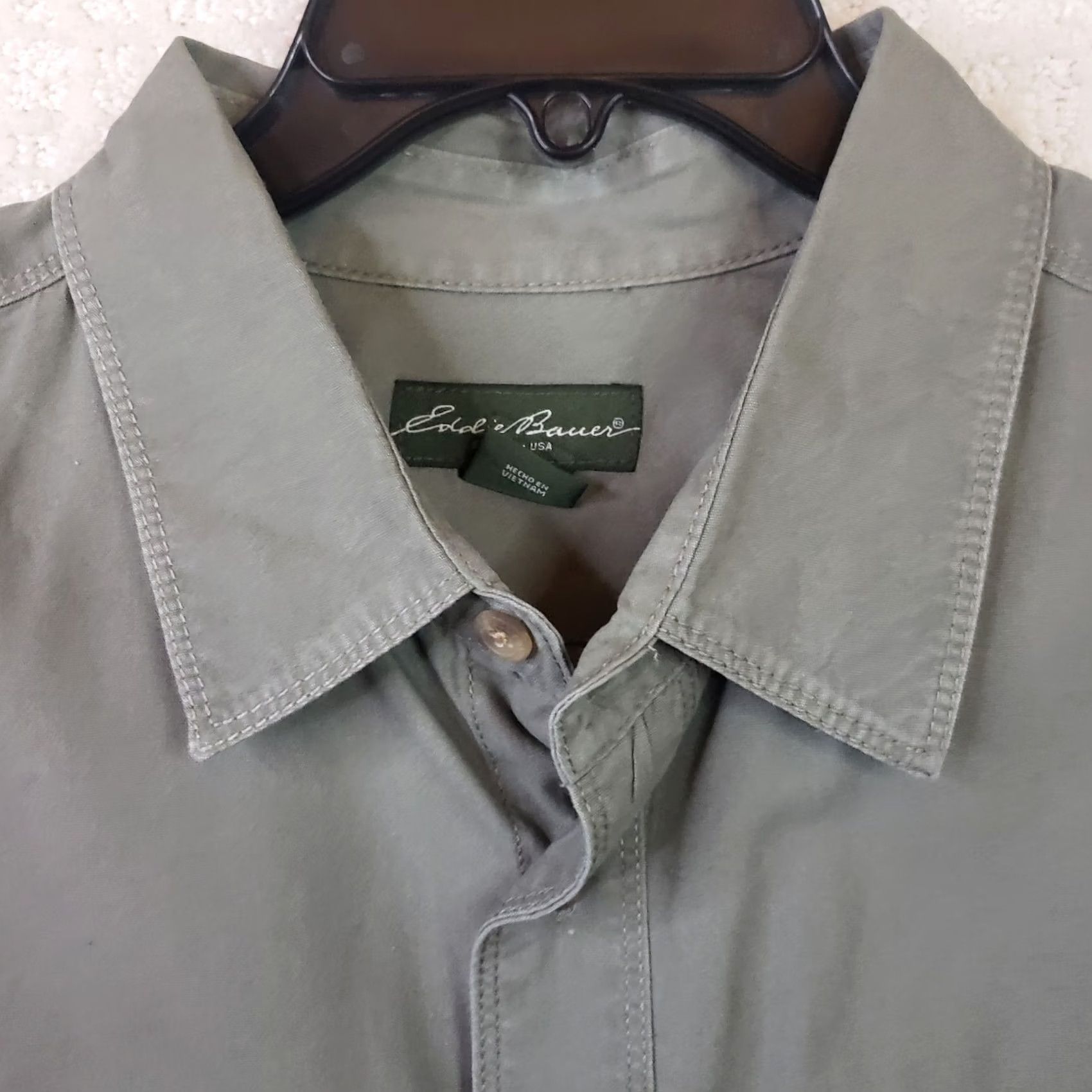 Eddie Bauer Mens EDDIE BAUER Olive Green Long Sleeve Shirt Size XXL Cotton Outdoor Workwear Size US XXL / EU 58 / 5 - 5 Thumbnail