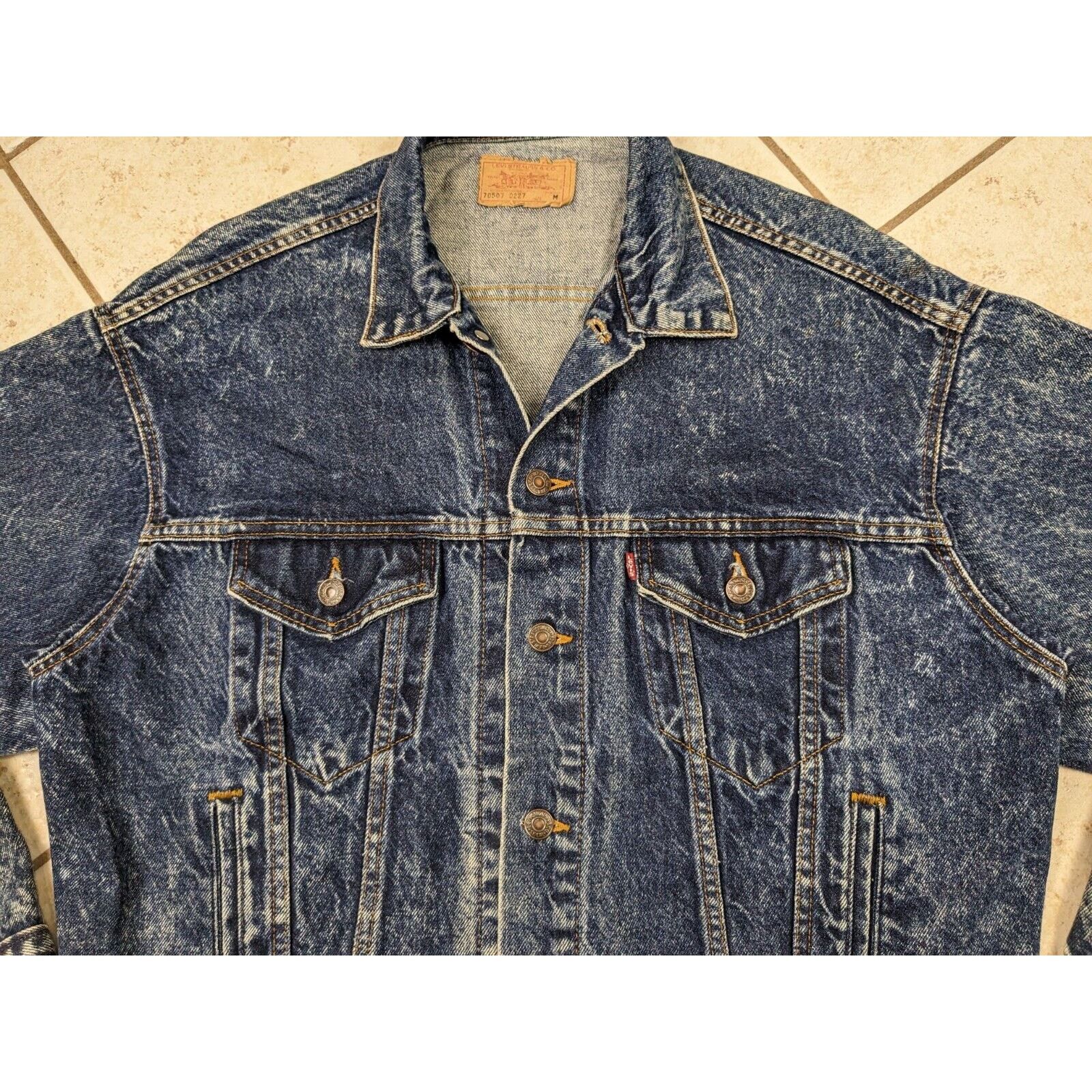 Levi's Vtg Levis Acid Wash Denim Jean Jacket Size Medium USA Size US M / EU 48-50 / 2 - 5 Thumbnail
