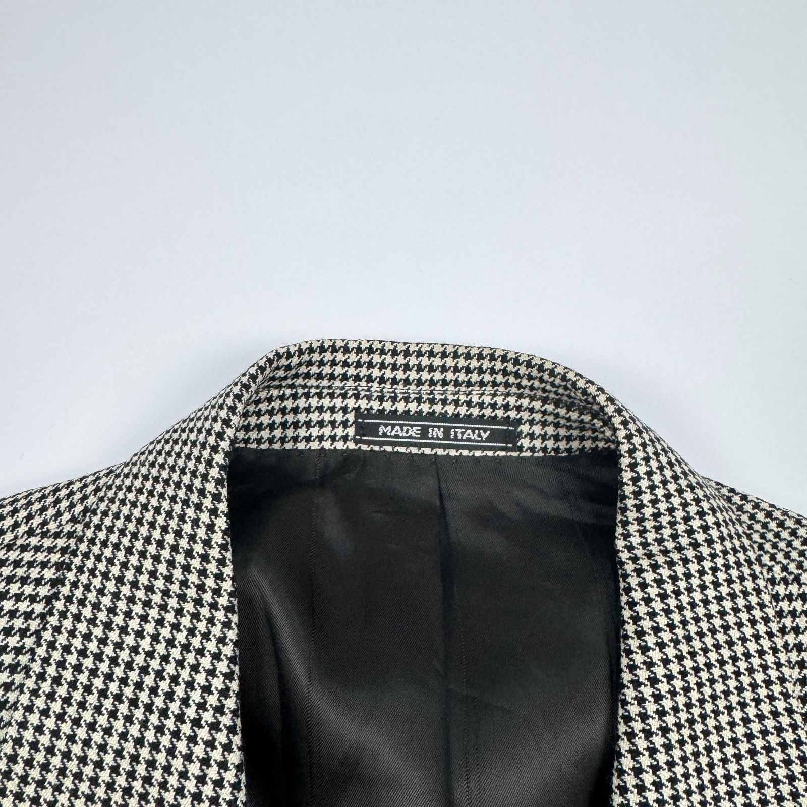 Zanetti Zanetti Italy DB Blazer 52R Silk Wool Houndstooth Sport Size 50R - 10 Thumbnail