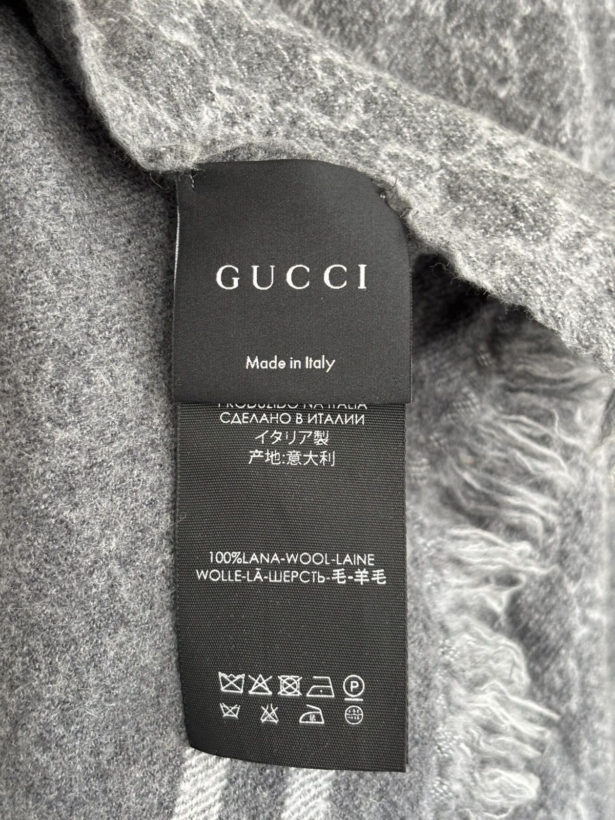 Gucci GG Monogram Wool Scarf Size ONE SIZE - 7 Thumbnail