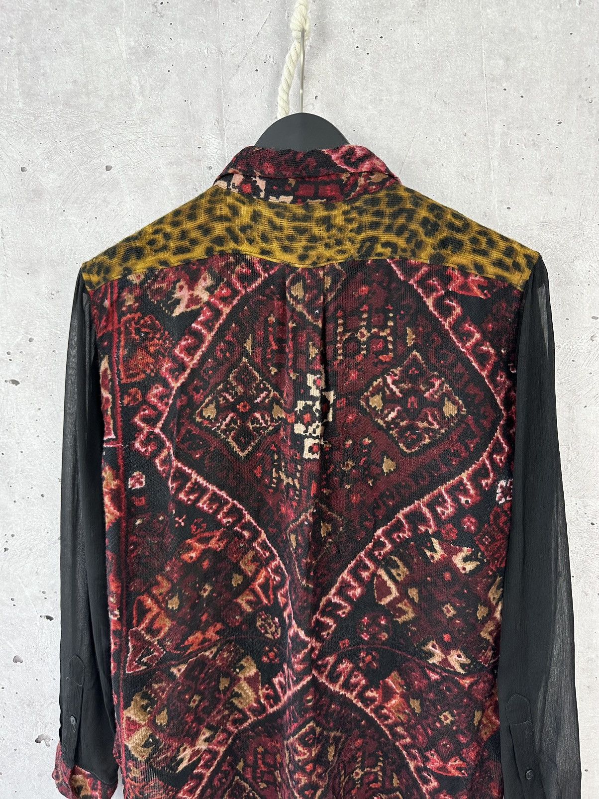 Denim & Supply Ralph Lauren × Vintage Denim&Supply Ralph Laurent Leopard Aztec Printed Mesh Shirt Size M / US 6-8 / IT 42-44 - 10 Thumbnail