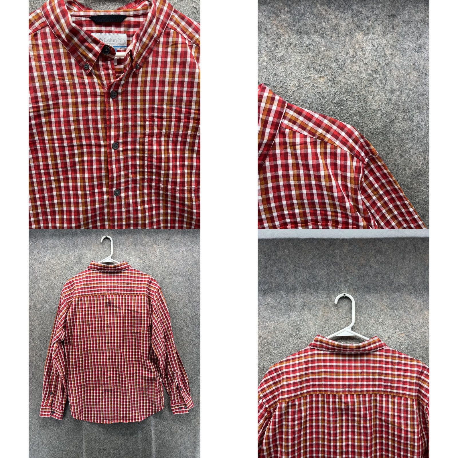 Vintage Columbia Shirt Mens Large Red Check Long Sleeve Button Front Casual Woven Size US L / EU 52-54 / 3 - 8 Thumbnail