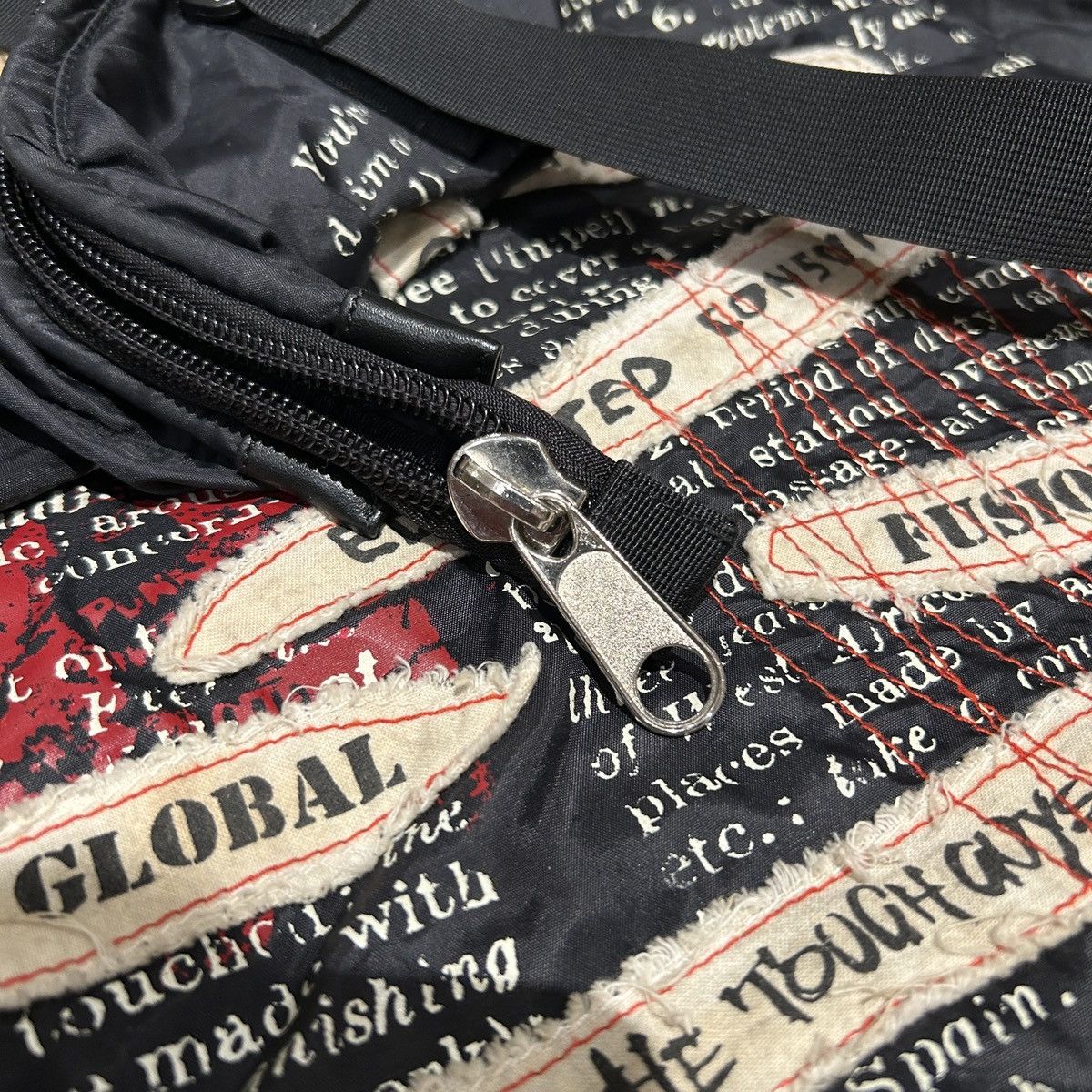 Japanese Brand Tough Jeans Graphic Quilted Tote Bag Size ONE SIZE - 6 Thumbnail