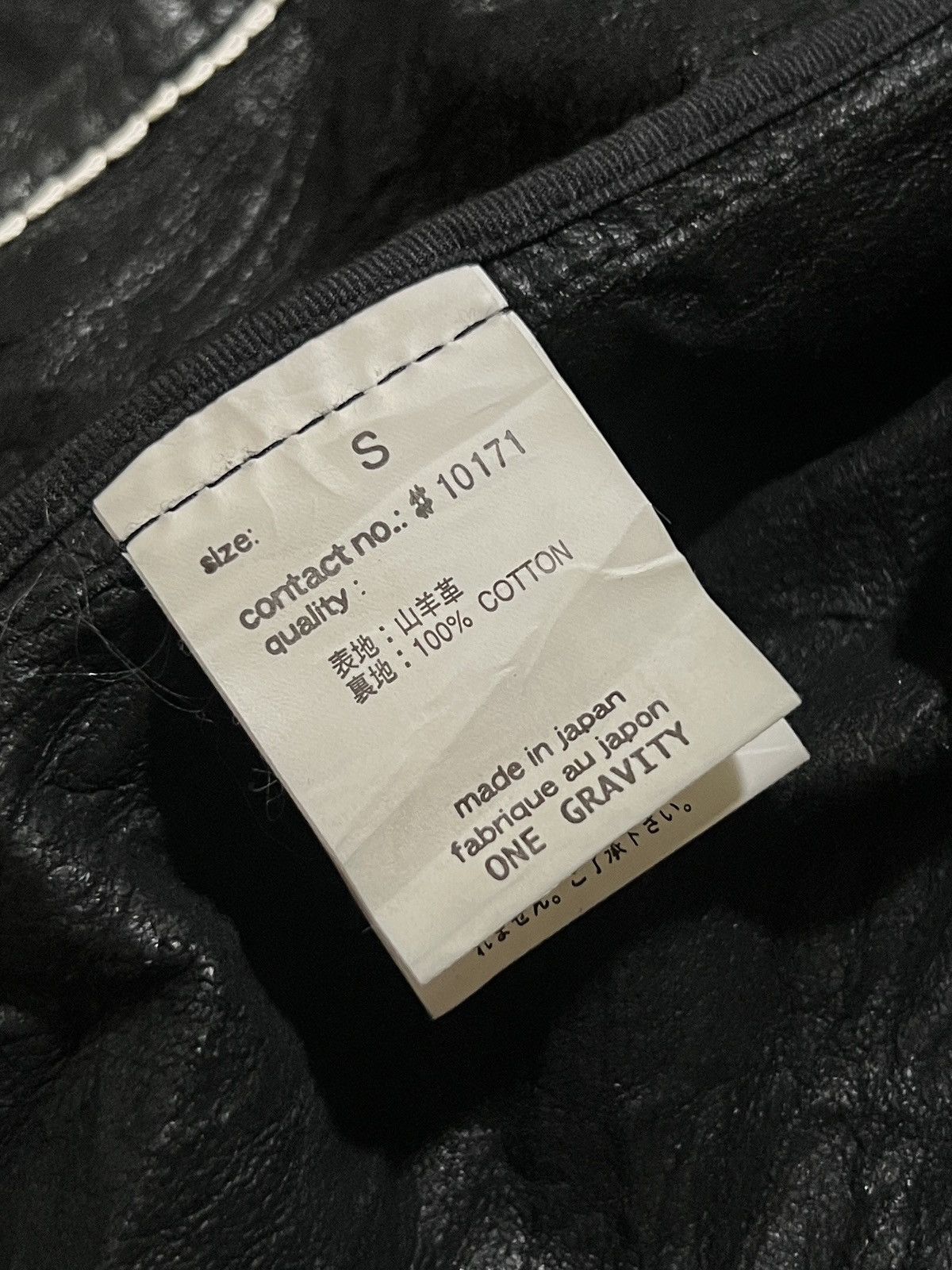 Japanese Brand ONE GRAVITY Black Goatskin Shirt Jacket White Stitching Size US S / EU 44-46 / 1 - 11 Thumbnail