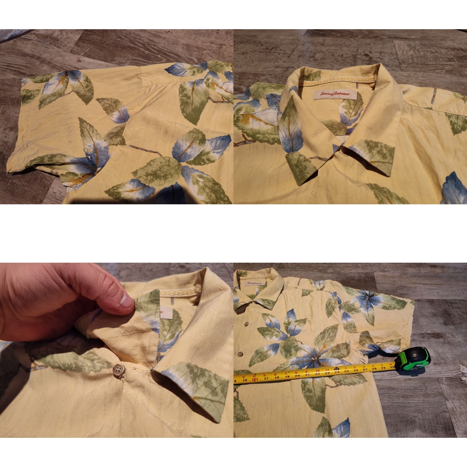 Tommy Bahama VINTAGE Tommy Bahama Camp Shirt Men XXL Yellow Silk Hawaiian Floral Short Sleeve Casual Size US XXL / EU 58 / 5 - 8 Thumbnail