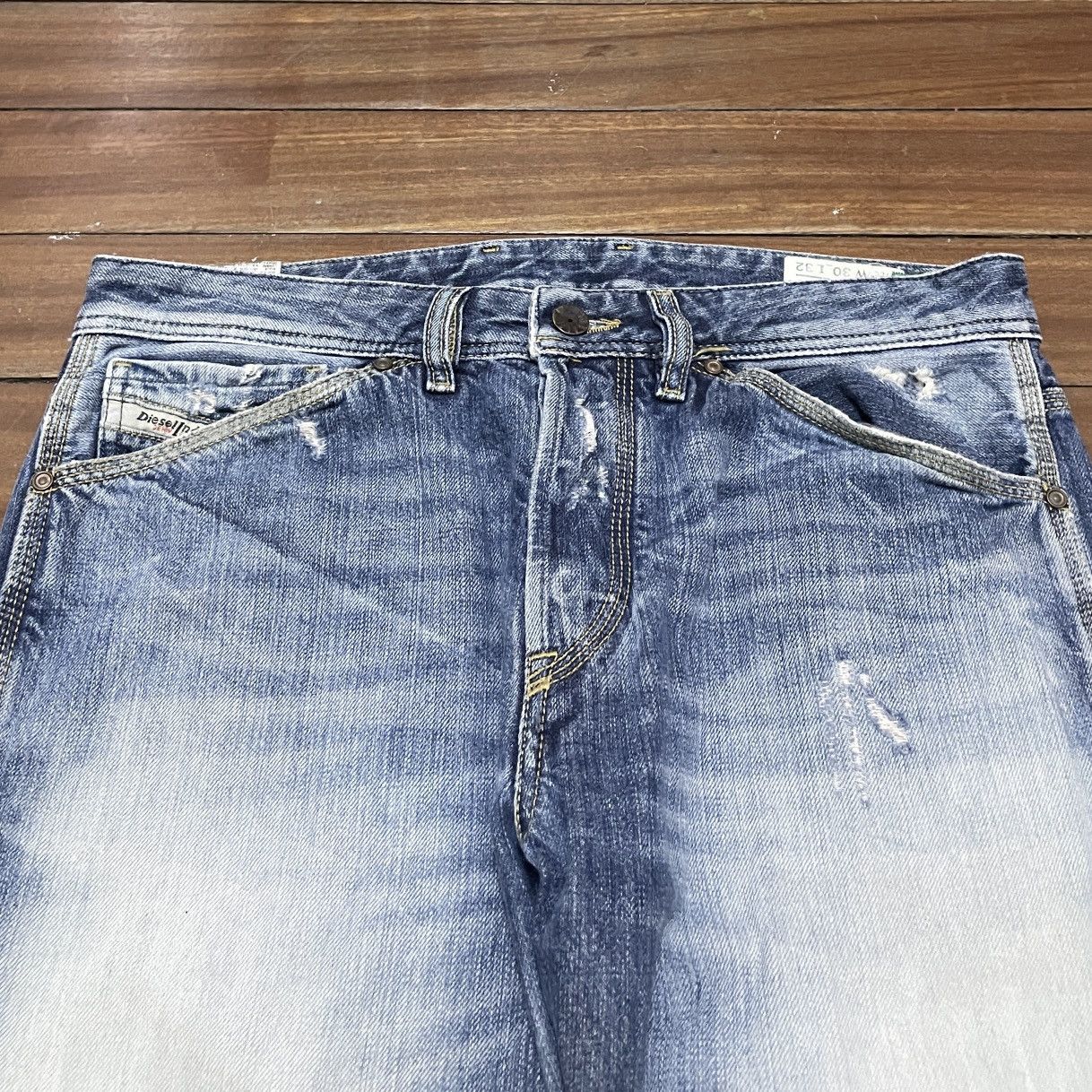 Diesel × Vintage Rare Design Vintage Diesel Distressed Carpenter Jeans 1990s Size US 30 / EU 46 - 3 Thumbnail