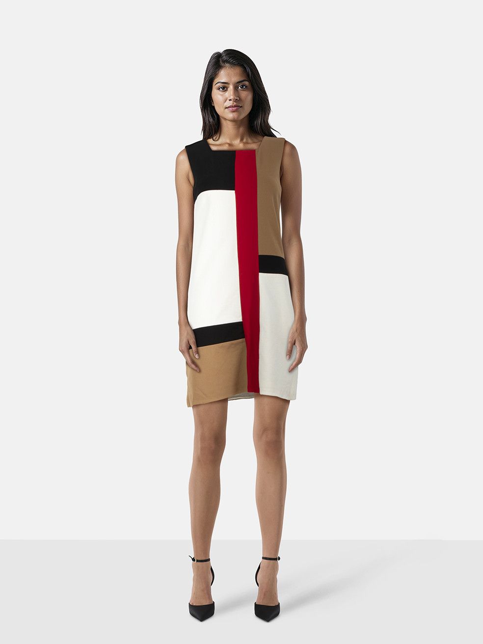 Diane von Furstenberg Mondrian Patterned Dress Size S / US 4 / IT 40 - 1 Thumbnail