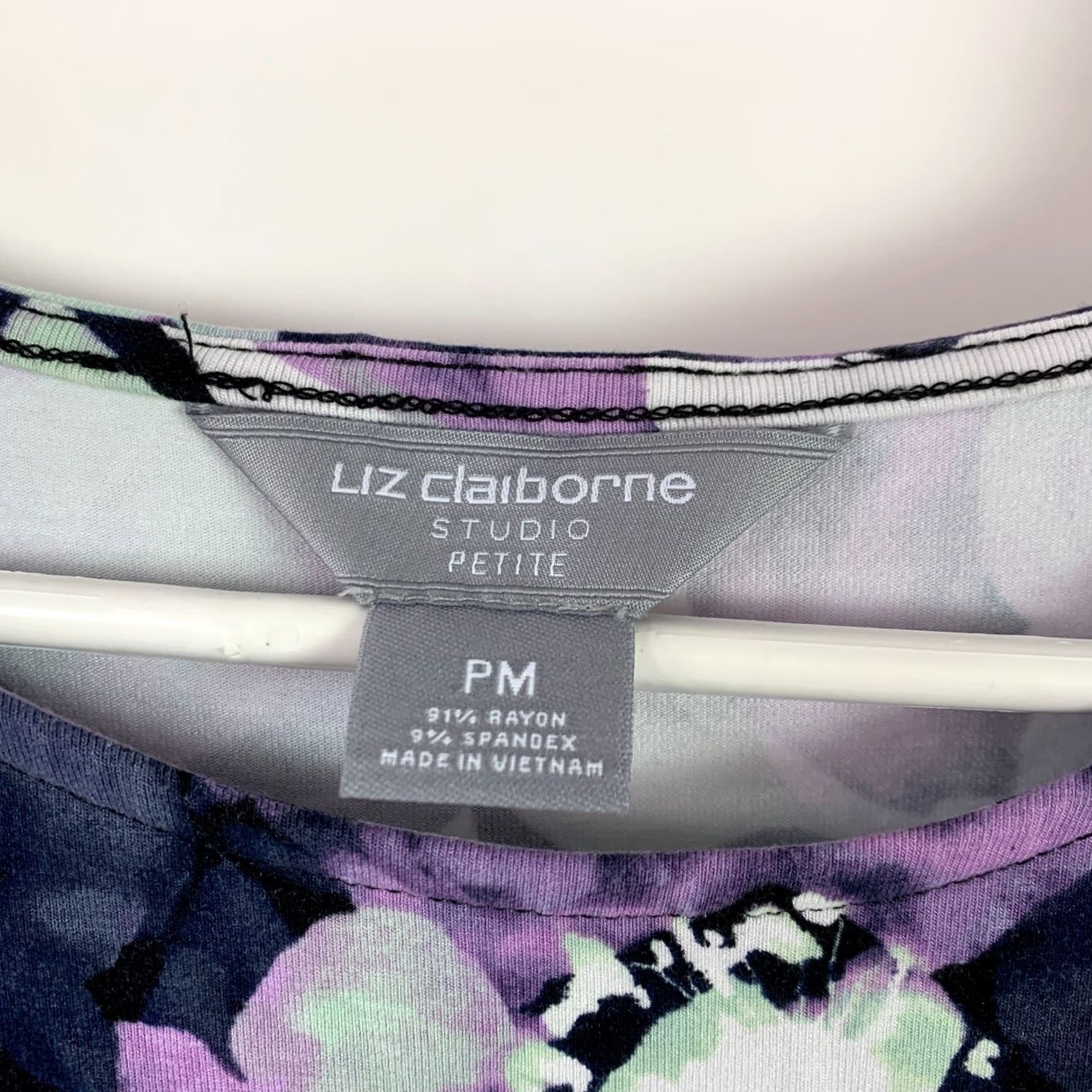 Liz Claiborne Liz Claiborne Studio Purple Floral Abstract Colorful Shift Dress Petite Medium Size M / US 6-8 / IT 42-44 - 4 Thumbnail
