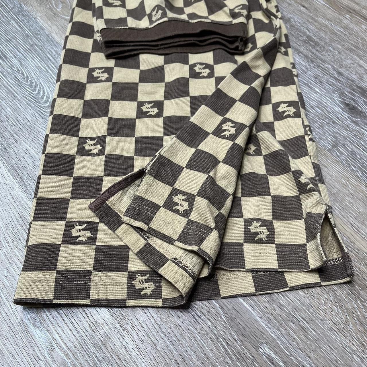 Vintage baggy y2k dollar sign checkered polo shirt Size US XXL / EU 58 / 5 - 4 Thumbnail