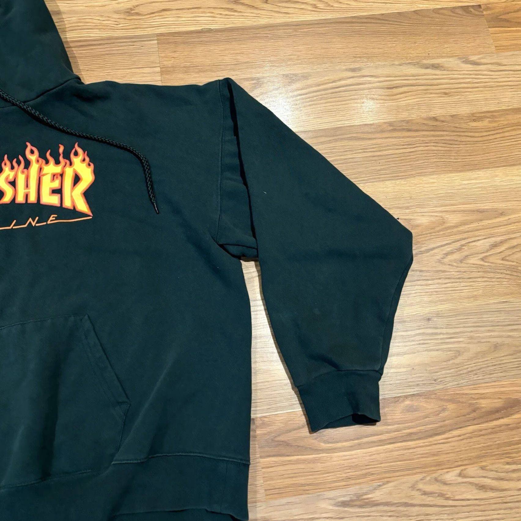 Thrasher VINTAGE Thrasher Pullover Hoodie Sweatshirt Forest Green Size M Men's Hooded Graphic Print 90s Grunge Nostalgia Sweatshirt Size US M / EU 48-50 / 2 - 6 Thumbnail