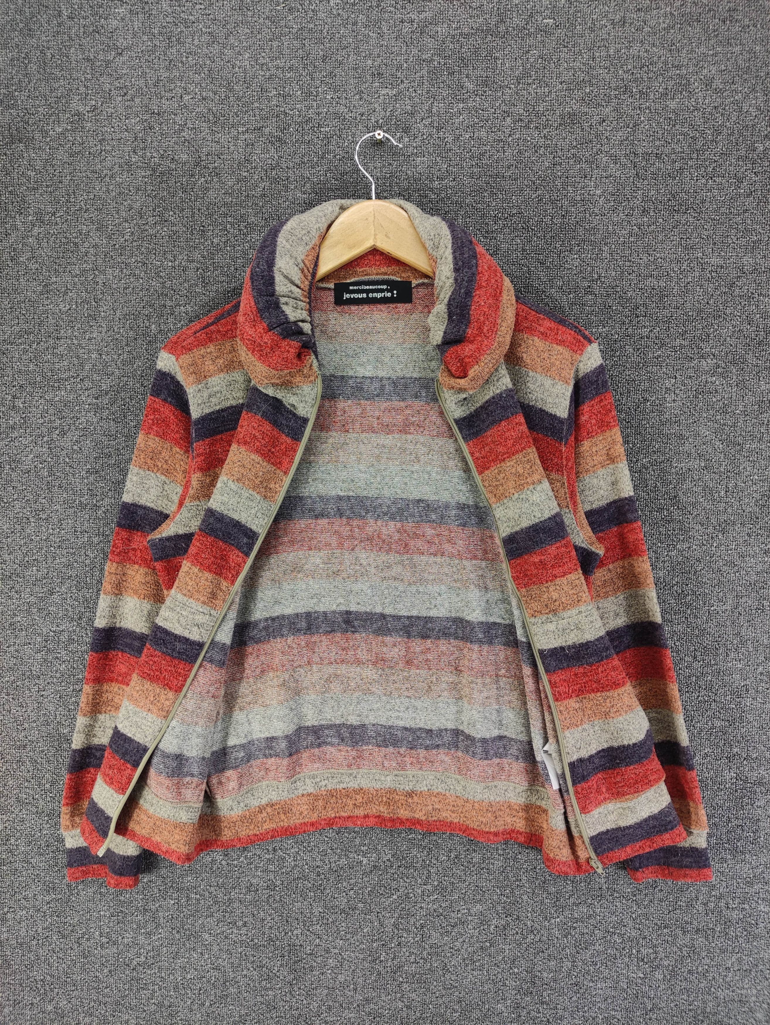 mercibeaucoup Vintage Mercibeaucoup Sweater Fleece Striped Zipper Size S / US 4 / IT 40 - 5 Thumbnail