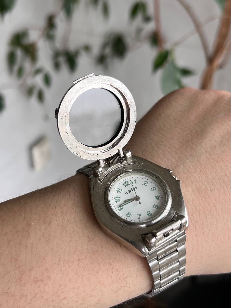 Adidas × Vintage Vintage 1990s Adidas watch futuristic open lid FREE SHIPPING Size ONE SIZE - 4 Thumbnail