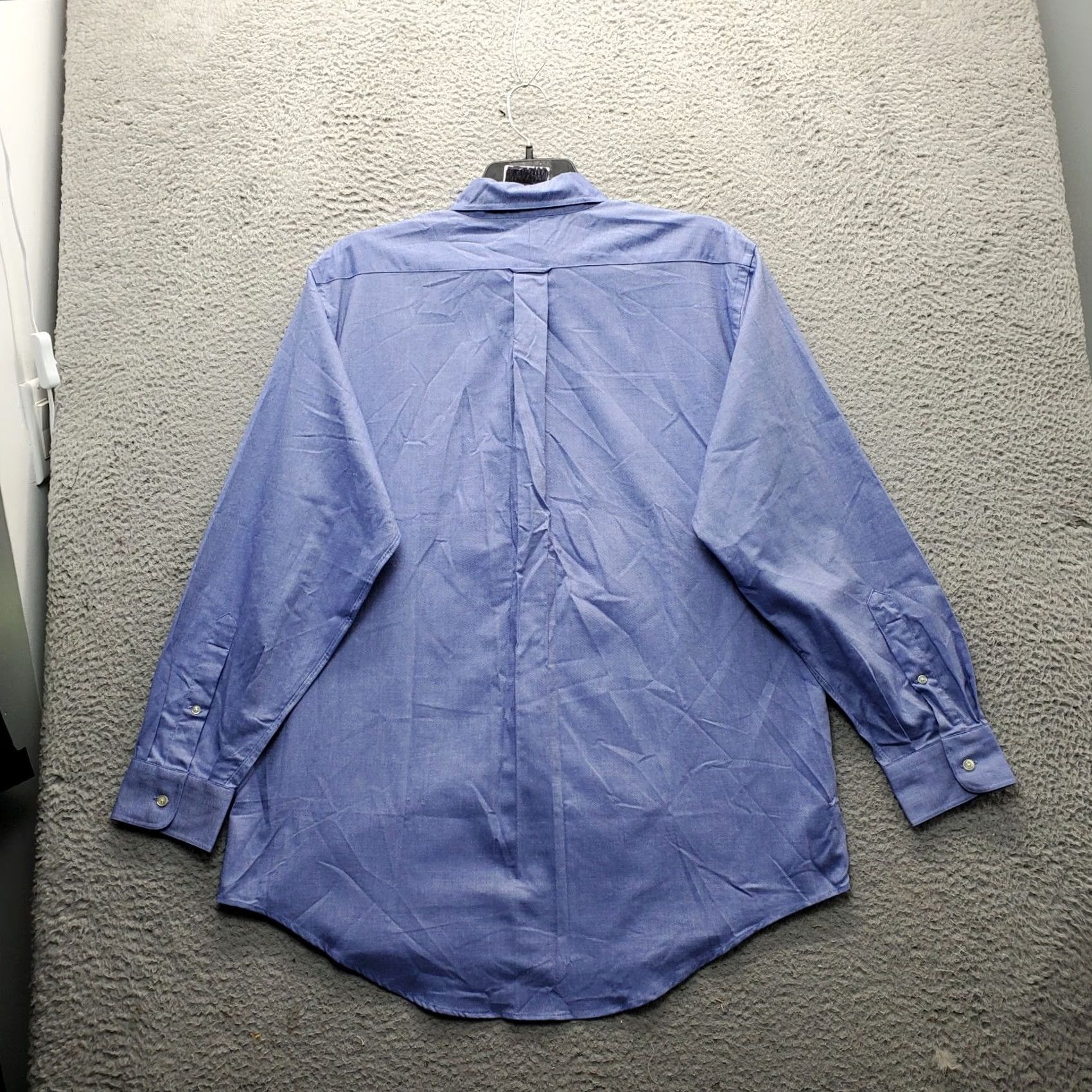 Lands' End Lands' End Dress Shirt Mens 16.5 Blue Classic Fit Oxford Collared Button Down Size 46R - 2 Thumbnail