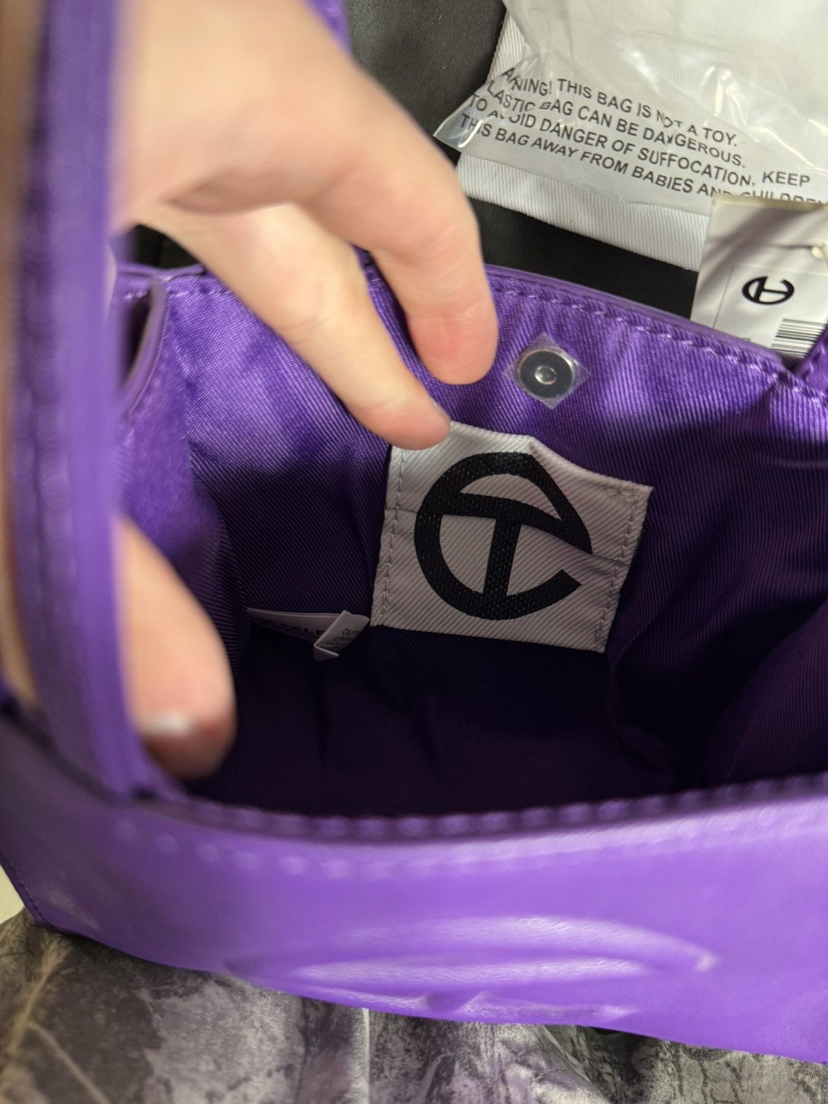 Telfar Telfar Small Grape Shopping Bag Size ONE SIZE - 7 Thumbnail