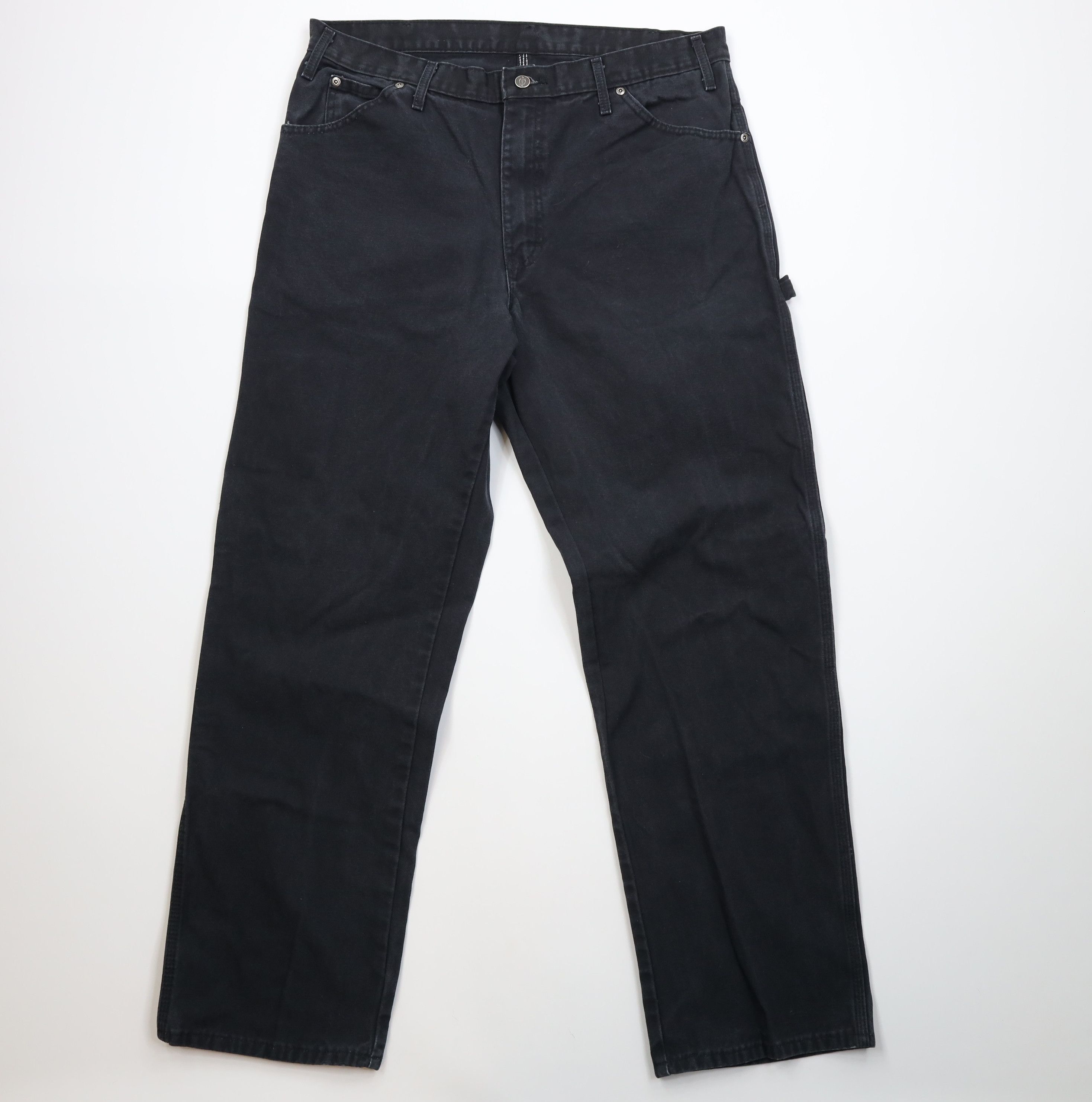 Dickies Vintage 90s Y2K Dickies Heavy Wide Leg Dungaree Pants Black Size US 36 / EU 52 - 1 Thumbnail