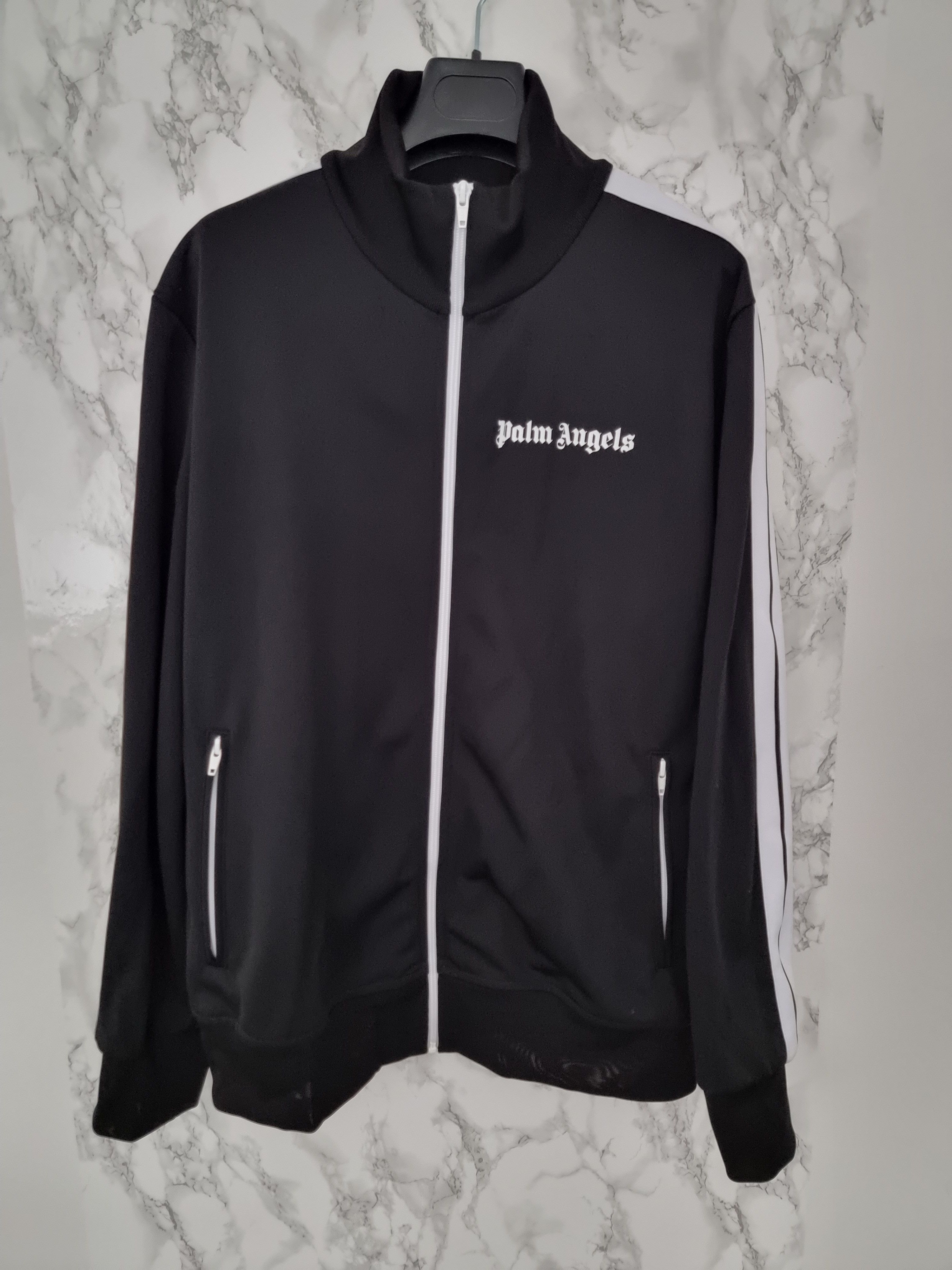 image of Palm Angels Track Jacket Size XL in Black, Men's