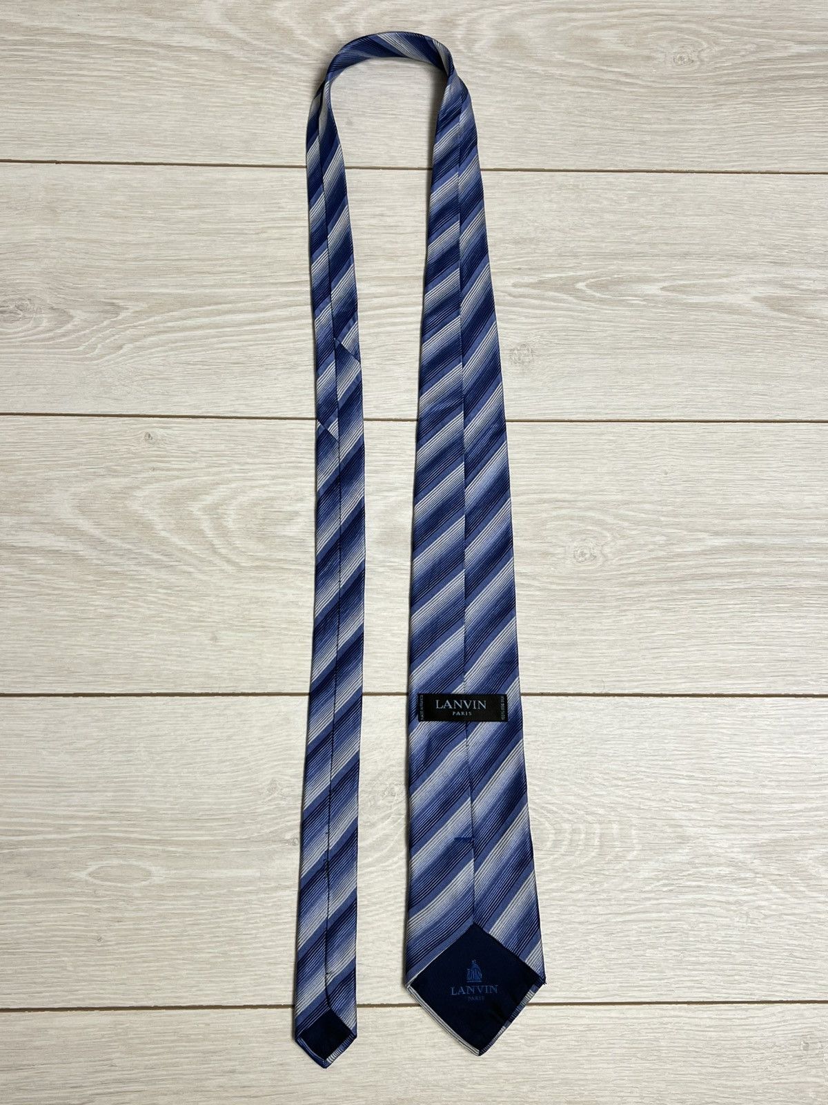Lanvin Lanvin Paris 100% Silk Striped Tie Made in France Size ONE SIZE - 5 Thumbnail