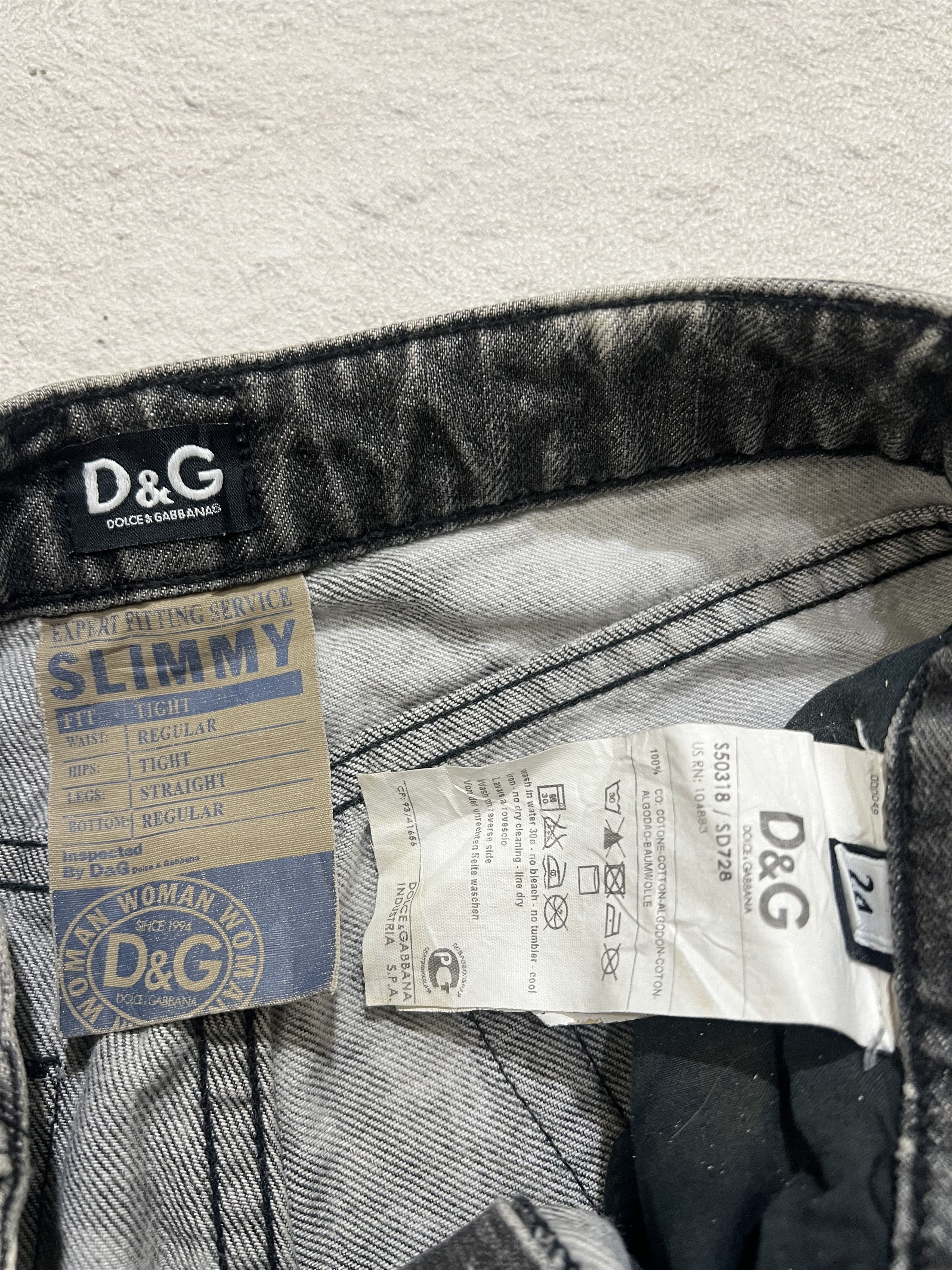 Dolce & Gabbana 2000s Dolce Gabbana Painted Bootcut Wash Denim y2k Lgb Ifsix Size 24" / US 00 / IT 34 - 7 Thumbnail