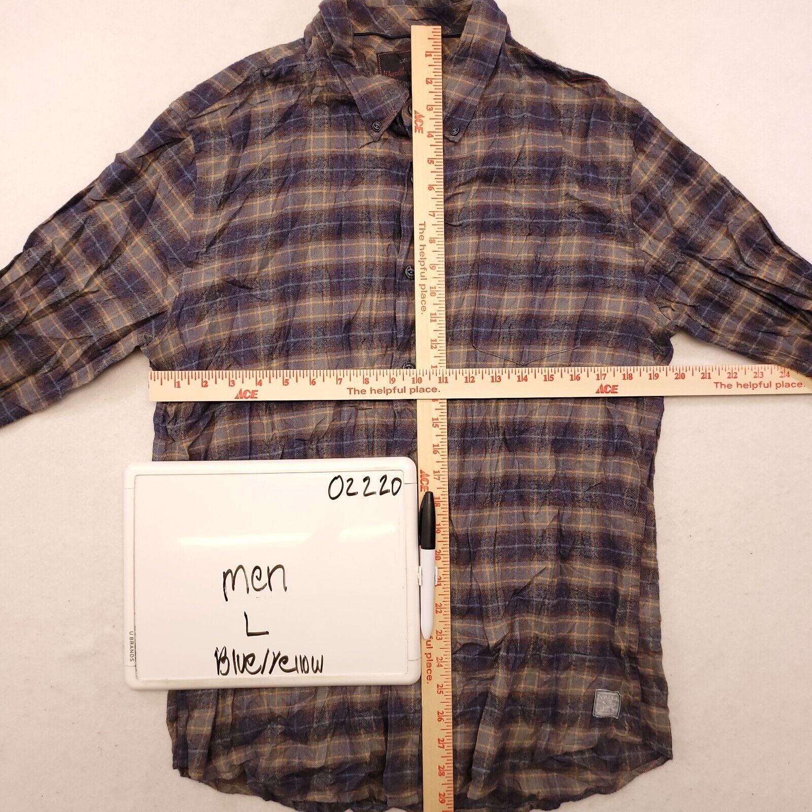 Weatherproof Weatherproof Tartan Flannel Shirt Mens Size L Blue Yellow Size US L / EU 52-54 / 3 - 7 Thumbnail