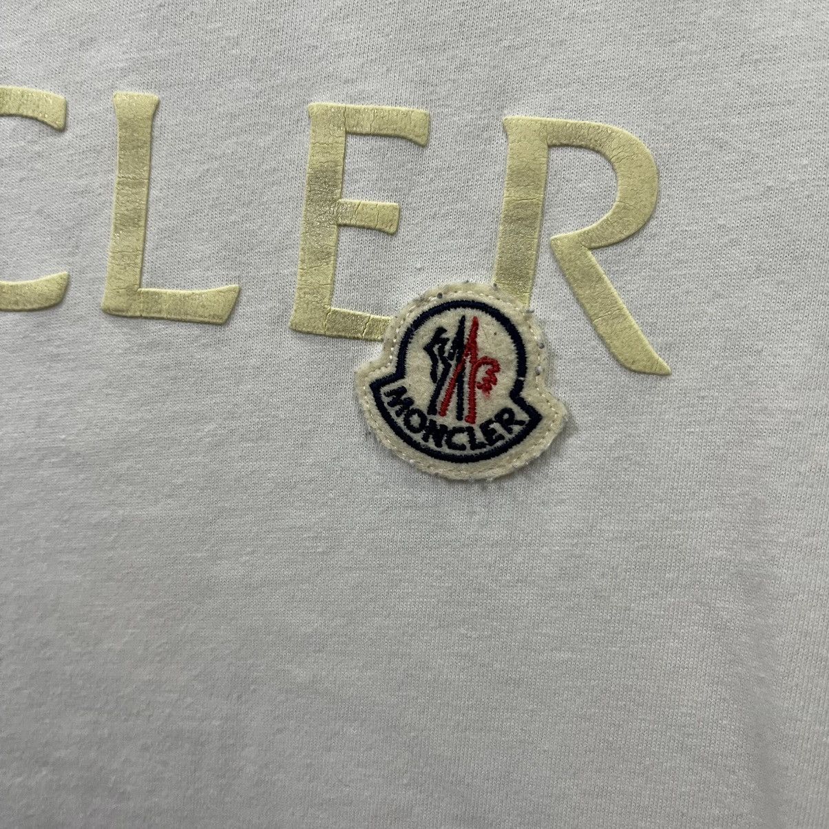 Moncler Moncler T Shirt Big Logo White Size US L / EU 52-54 / 3 - 5 Thumbnail
