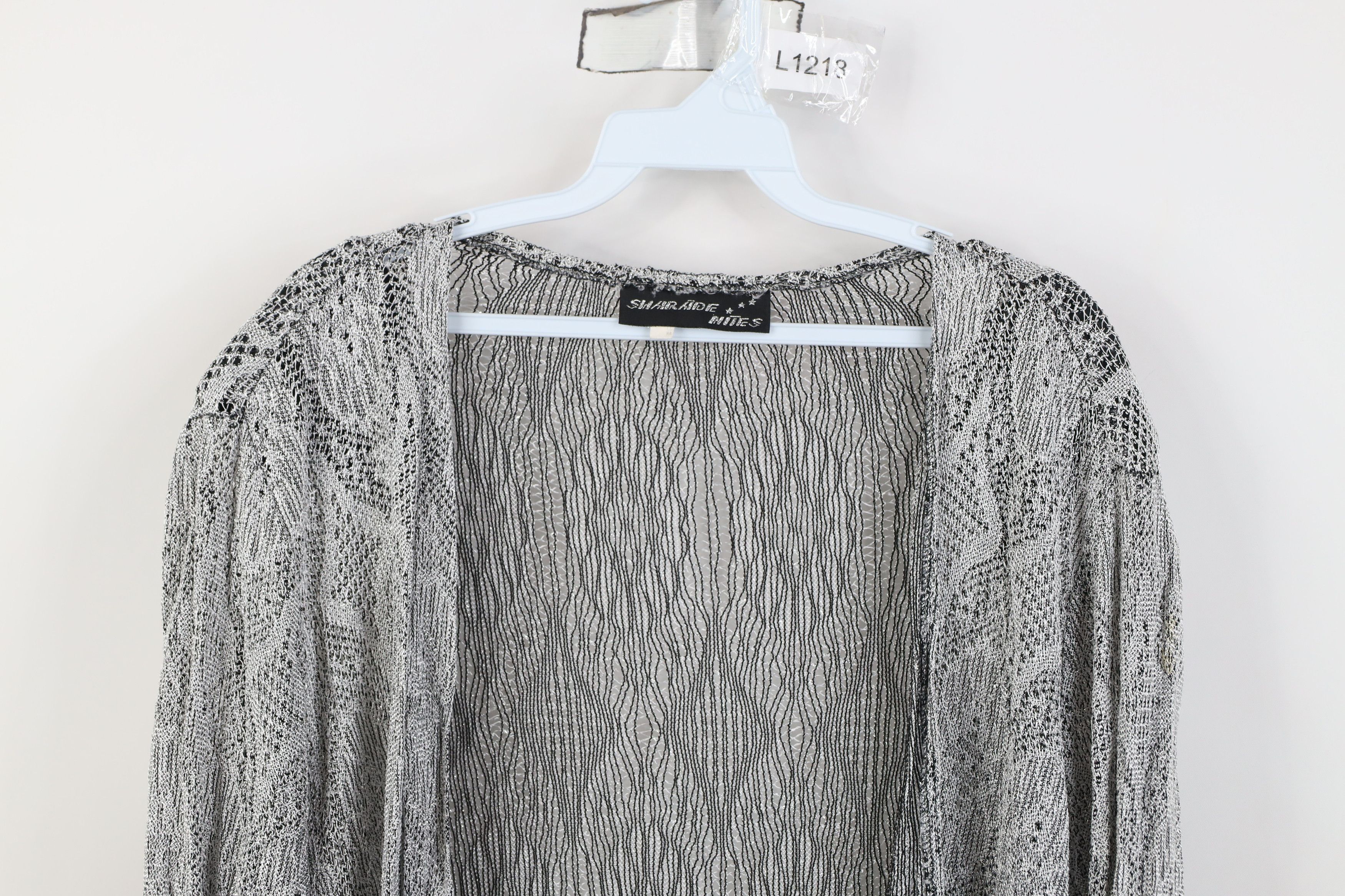 Vintage Vintage 90s Streetwear Open Front Piano Shawl Sweater Size L / US 10 / IT 46 - 2 Thumbnail