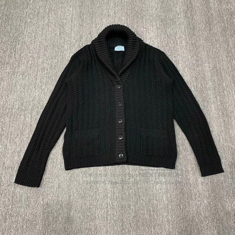 Prada Prada Black Wool Knit Cardigan Sweater. Size US L / EU 52-54 / 3 - 1 Thumbnail