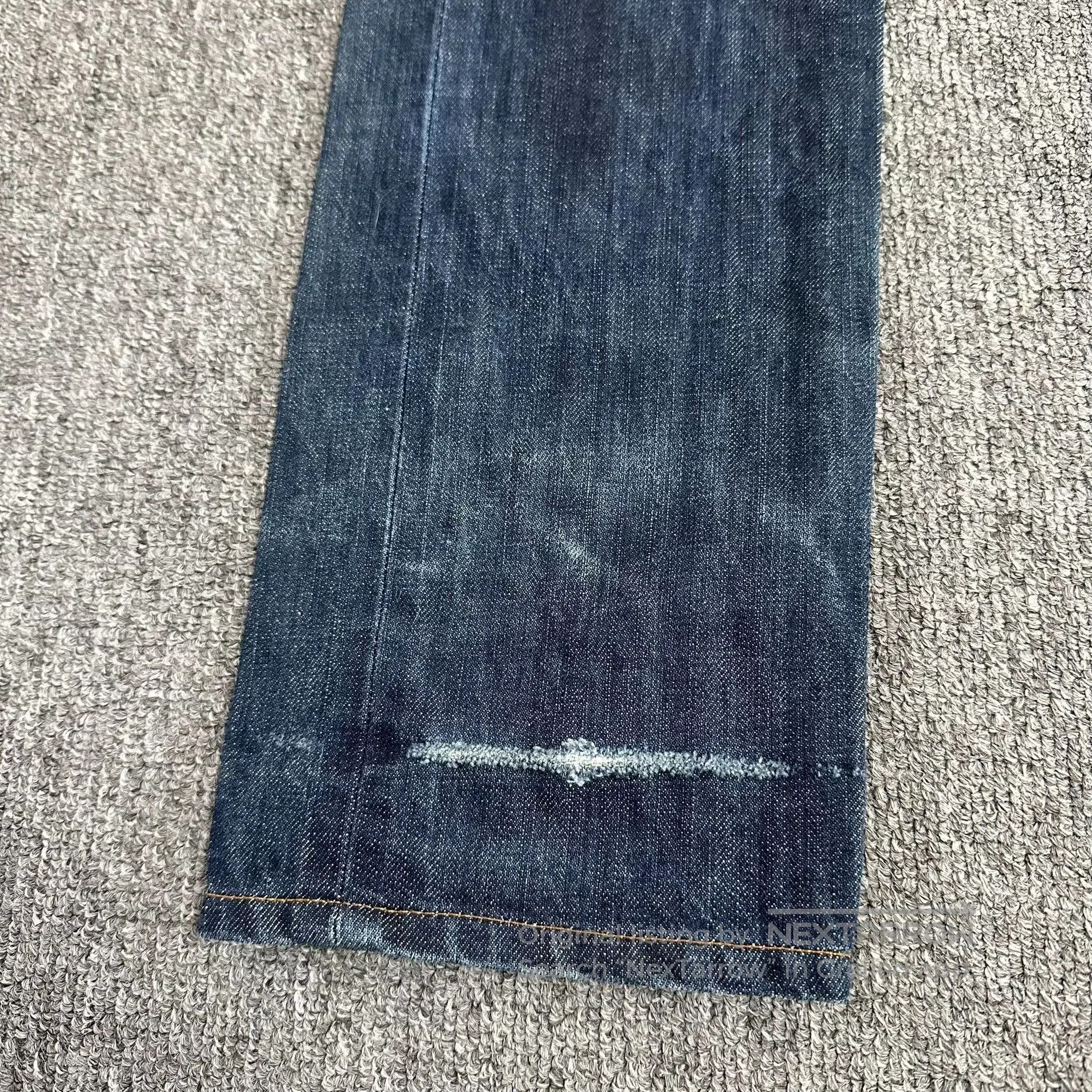 Hedi Slimane Dior Homme Vintage Washed Blue Destroyed Jeans. Size US 29 - 2 Thumbnail