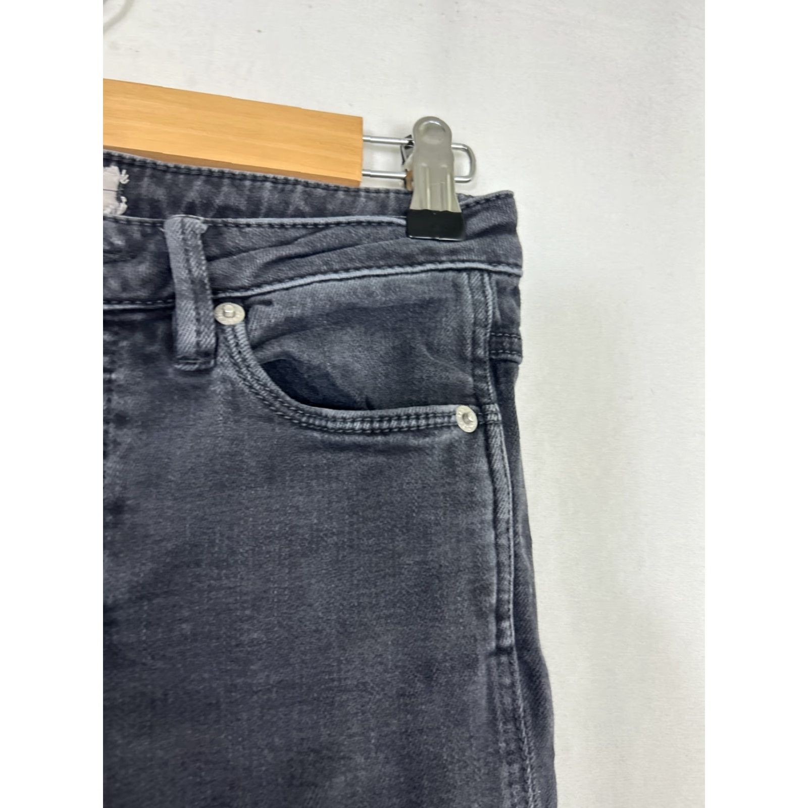 Free People VINTAGE Free People Jeans 25 Black Ankle Womens Regular Skinny Straight 27x27 Size 27" / US 4 / IT 40 - 5 Thumbnail