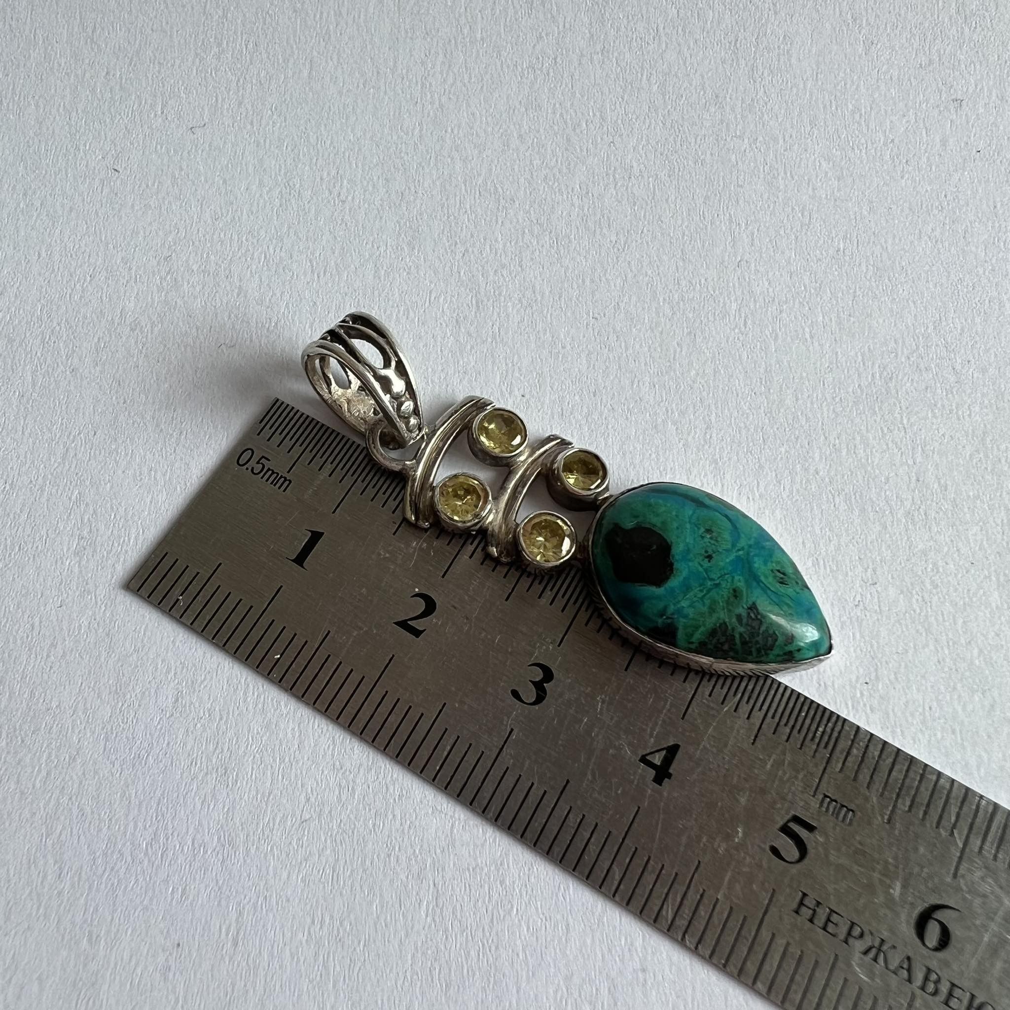 Vintage Vintage Sterling Silver 925 Women's Pendant Turquoise Marked Size ONE SIZE - 7 Thumbnail
