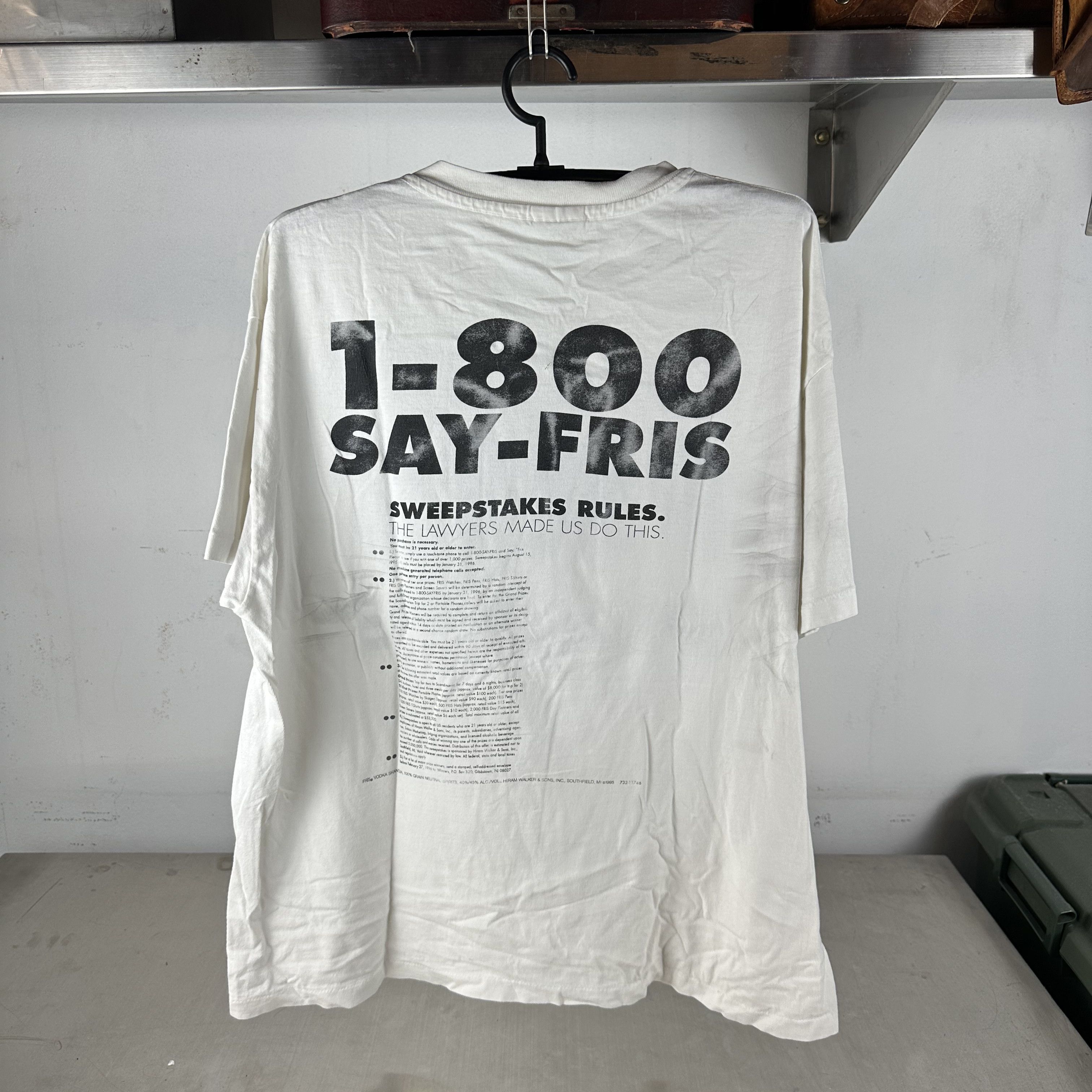 Vintage ​​​​Vintage 90s Say Fris Vodka Please Promo Typography Tee Size US XL / EU 56 / 4 - 3 Thumbnail