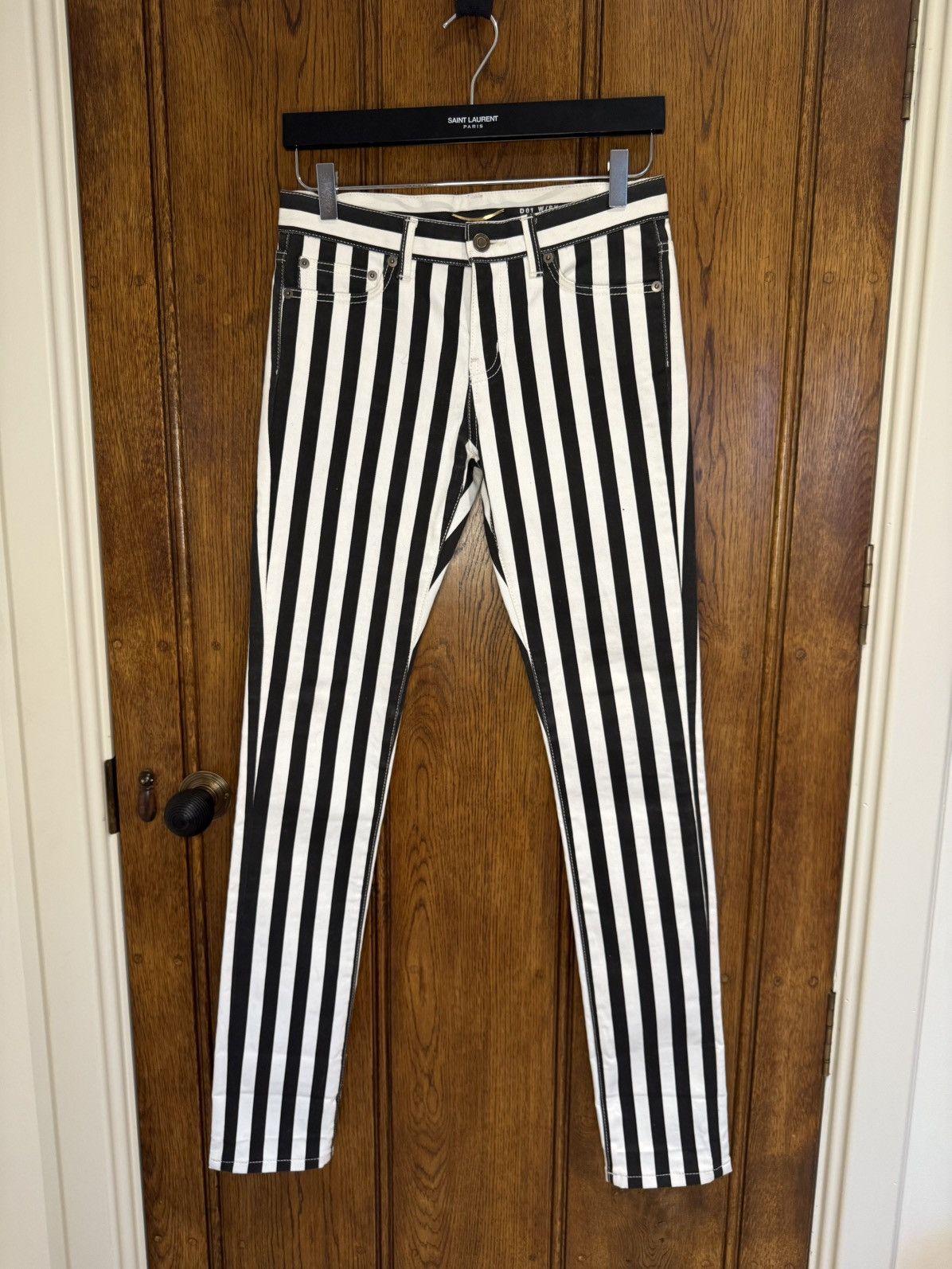 Saint Laurent Paris SS14 Saint Laurent black white skinny jeans Hedi Slimane 26 Size US 26 / EU 42 - 1 Thumbnail