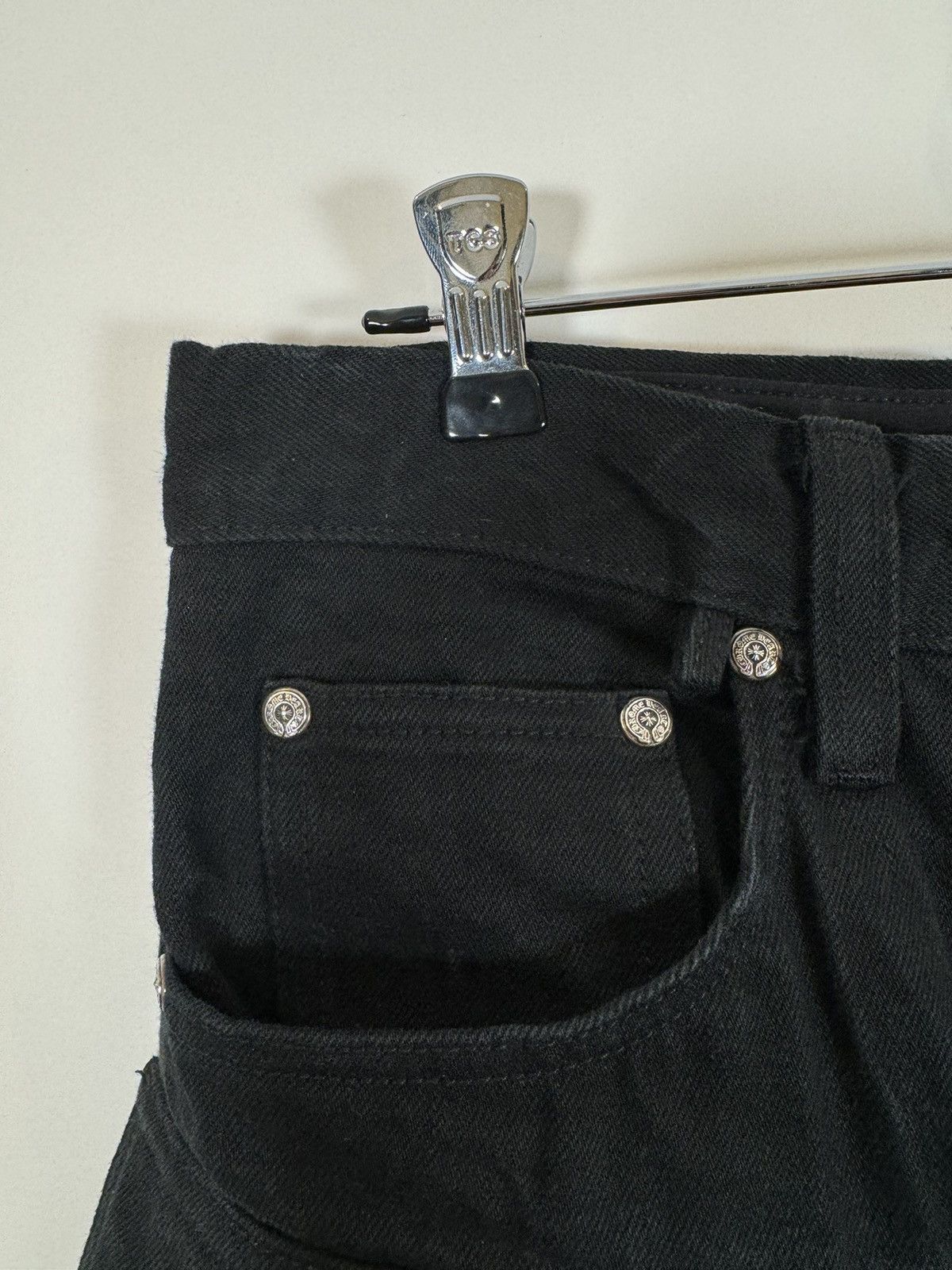 Chrome Hearts 🚭1/1 Vintage VIP Custom🚭 20 Silver Cargo Black Red Cross Size US 33 - 13 Thumbnail