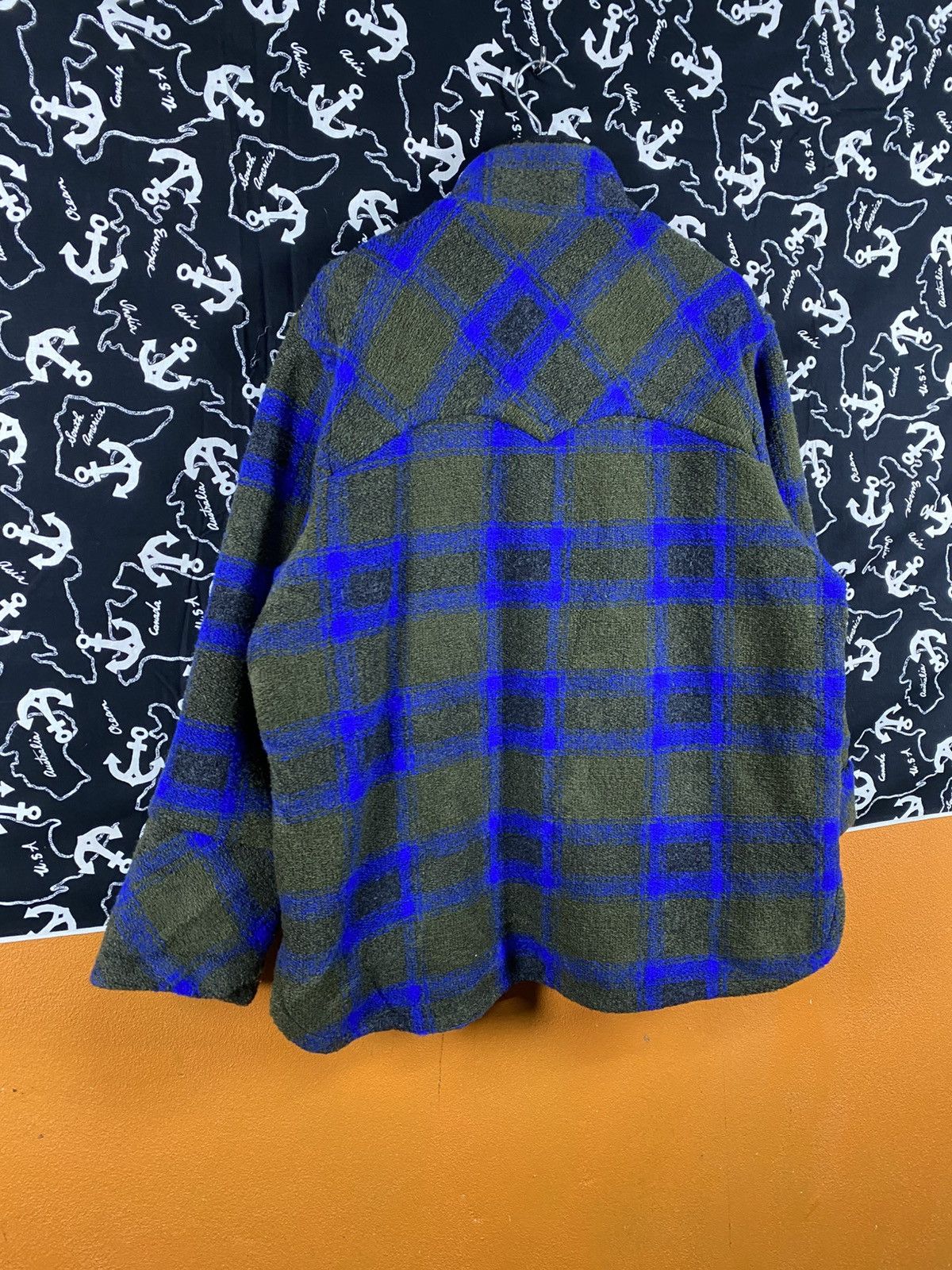 Japanese Brand Vintage Akane Japanese Plaid Cape Jacket Blue Green Check Size L / US 10 / IT 46 - 11 Thumbnail