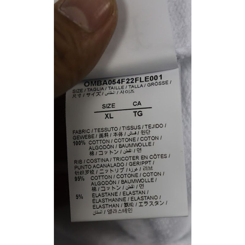 Off-White o1rshd1 Spray Helv Skate Crewneck in White/Black Size US XL / EU 56 / 4 - 11 Thumbnail