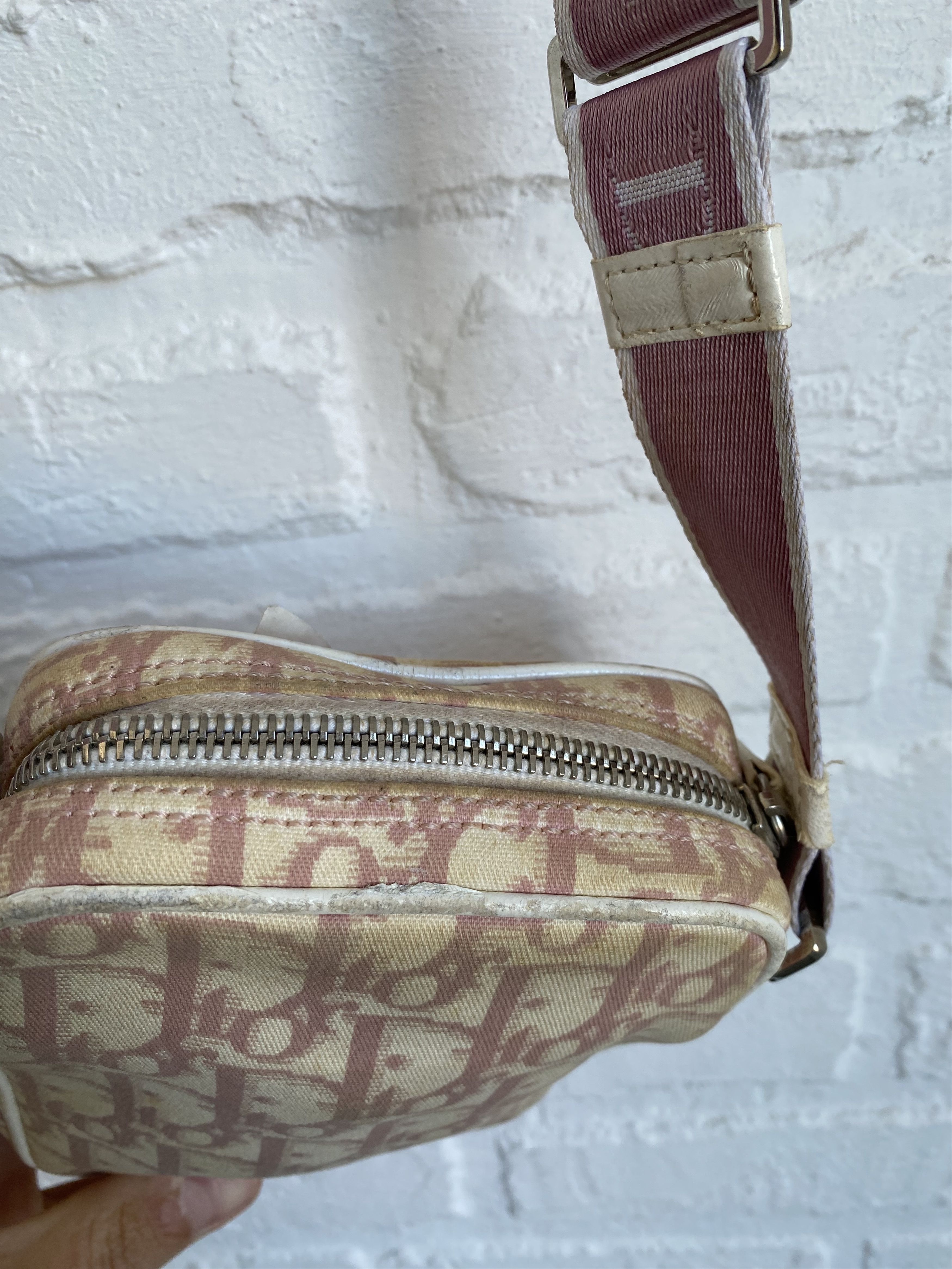 Dior Vintage Christian Dior pink monogram flower messenger bag Size ONE SIZE - 4 Thumbnail