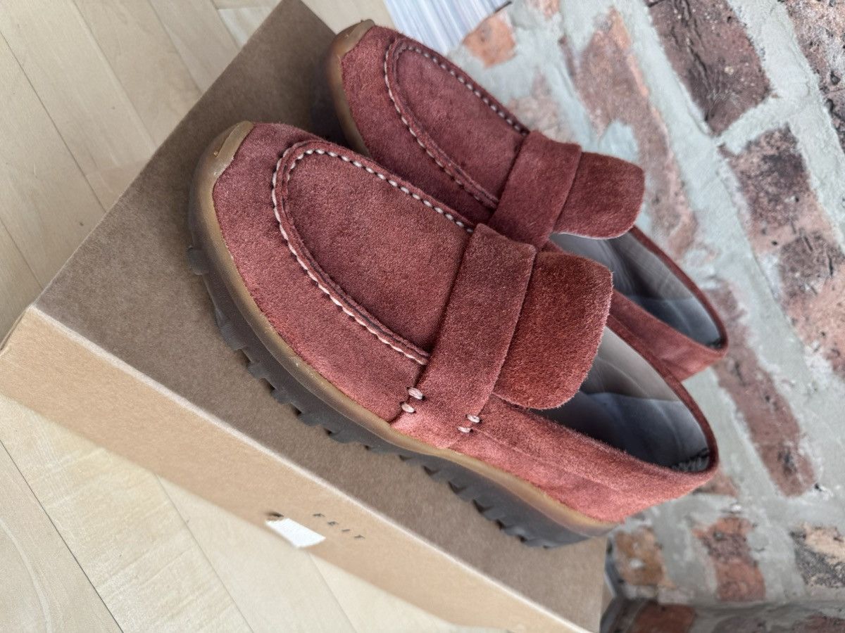Feit Terracotta Latex Loafer Suede Sz 43