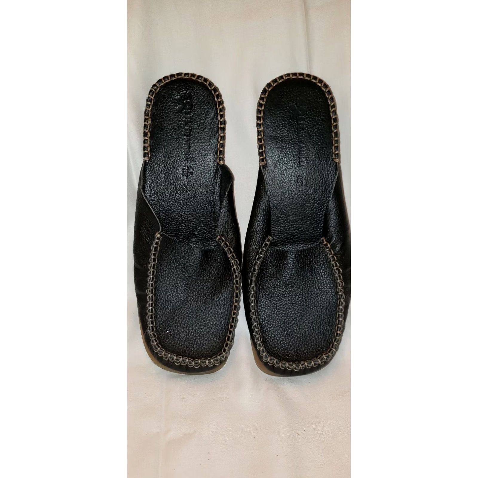 Vintage Soul Of Africa Narina Khulani US 7 M Black Leather Slide Moc Toe Women’s Shoes Size US 8 / IT 38 - 4 Thumbnail