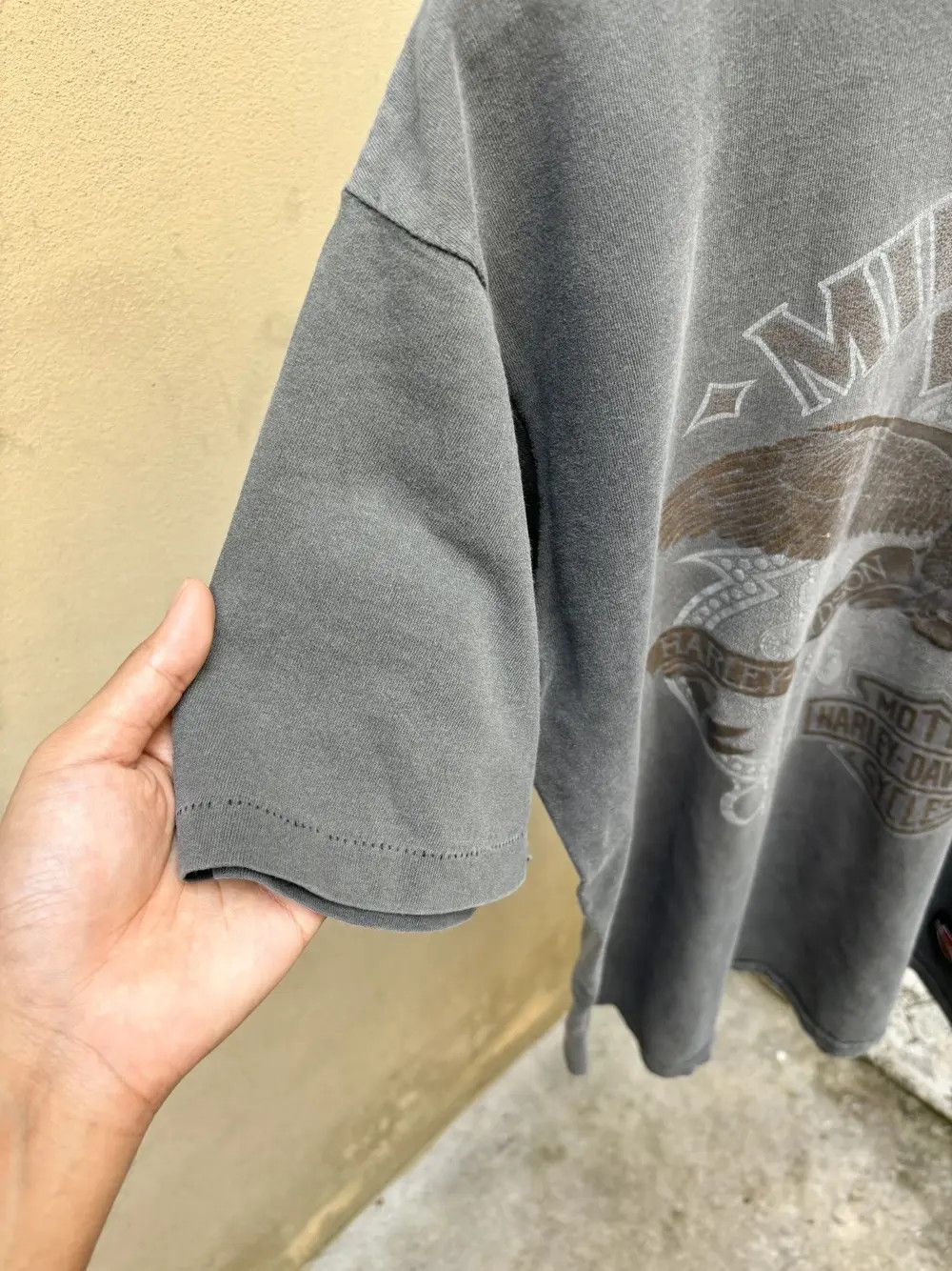 Harley Davidson Perfect Faded Thrashed Harley Davidson T Shirt Distressed Size US L / EU 52-54 / 3 - 6 Thumbnail