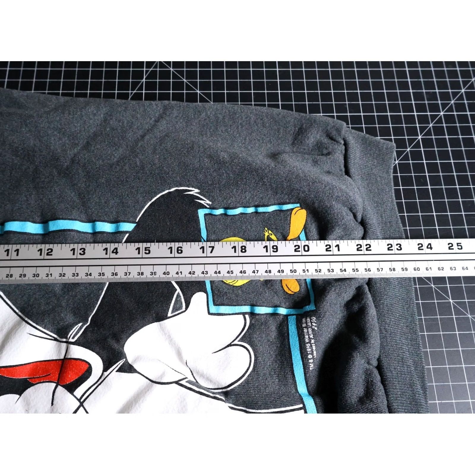 Vintage VINTAGE Looney Tunes Sweatshirt Mens Regular Medium Gray 1993 Tweety Sylvester Graphic Print Boxy Fit Size US M / EU 48-50 / 2 - 7 Thumbnail