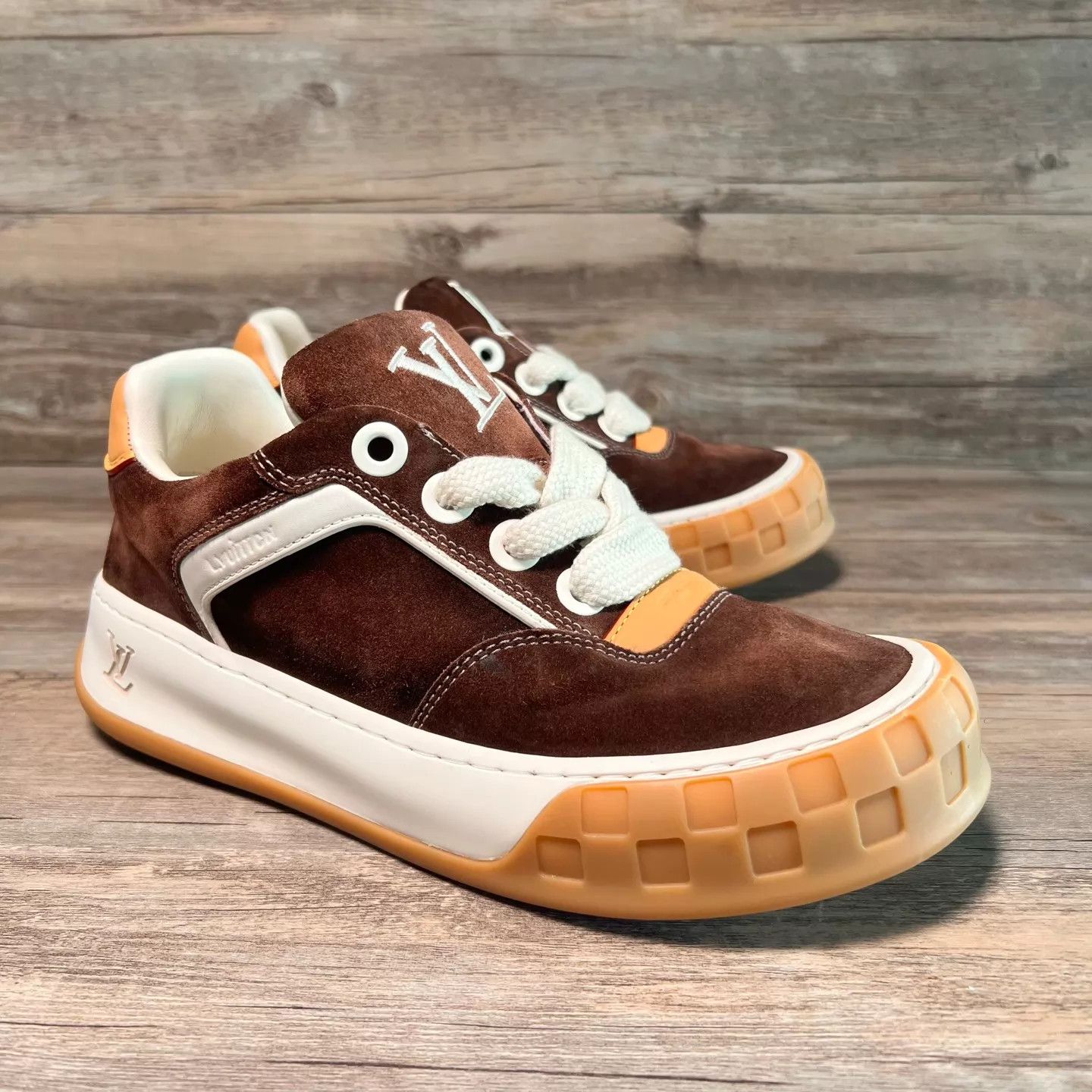 Louis Vuitton LV Tilted Shoe White Red Chestnut Burgundy UK6.5/40.5 Size US 7.5 / EU 40-41 - 2 Thumbnail
