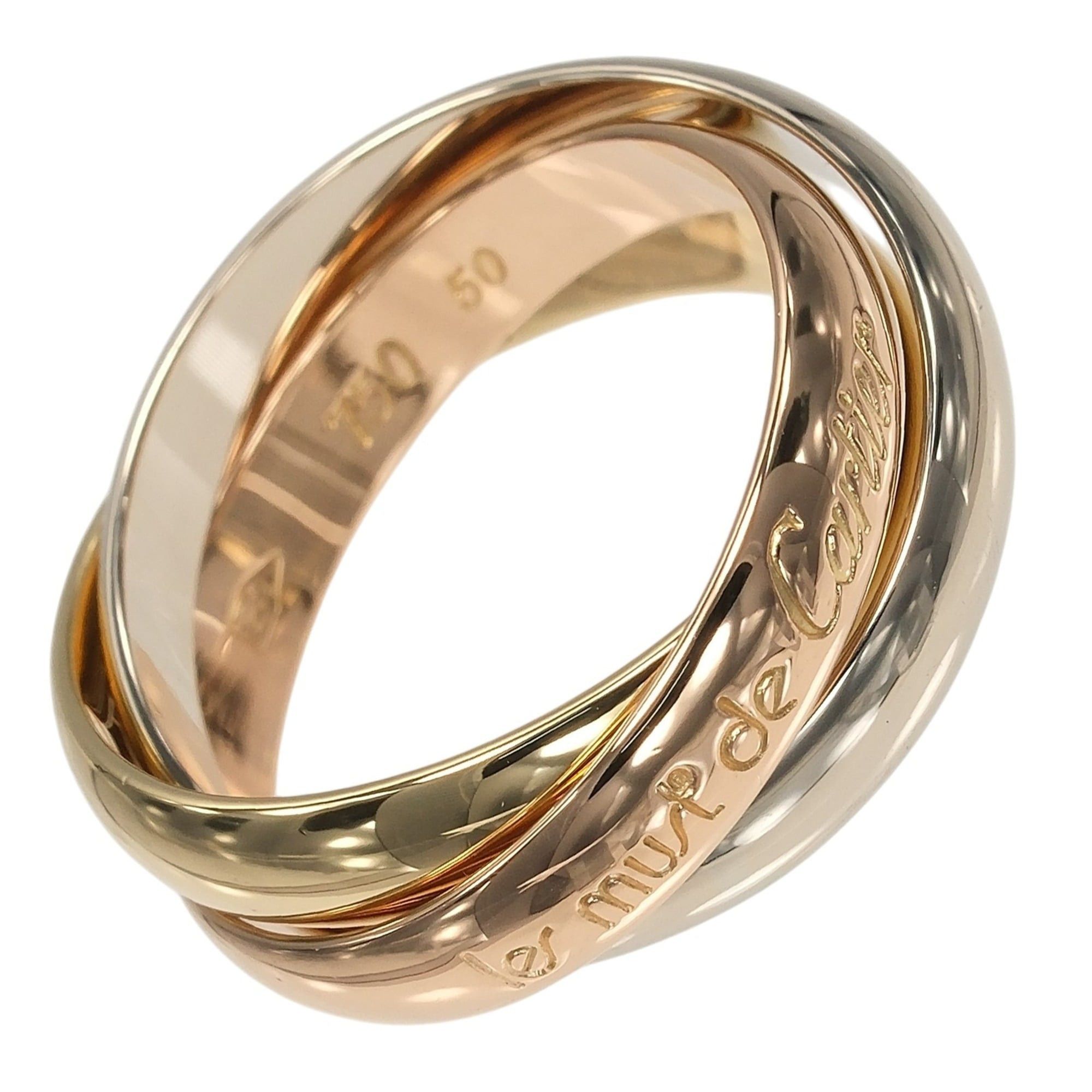 Cartier Cartier Trinity Ring, Size 10, 3.5mm Band, 18K Gold (YG, PG, WG), Approx. 7.27g Size ONE SIZE - 1 Thumbnail