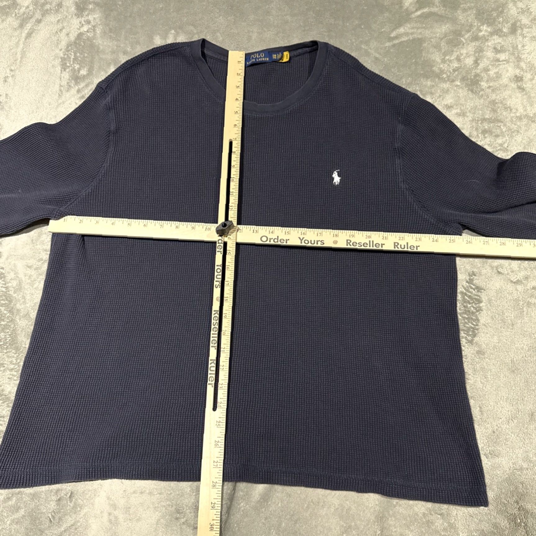 Polo Ralph Lauren Polo Ralph Lauren Thermal Shirt Mens 2XB Blue Waffle-Knit Long Sleeve Crew Size US XXL / EU 58 / 5 - 4 Thumbnail