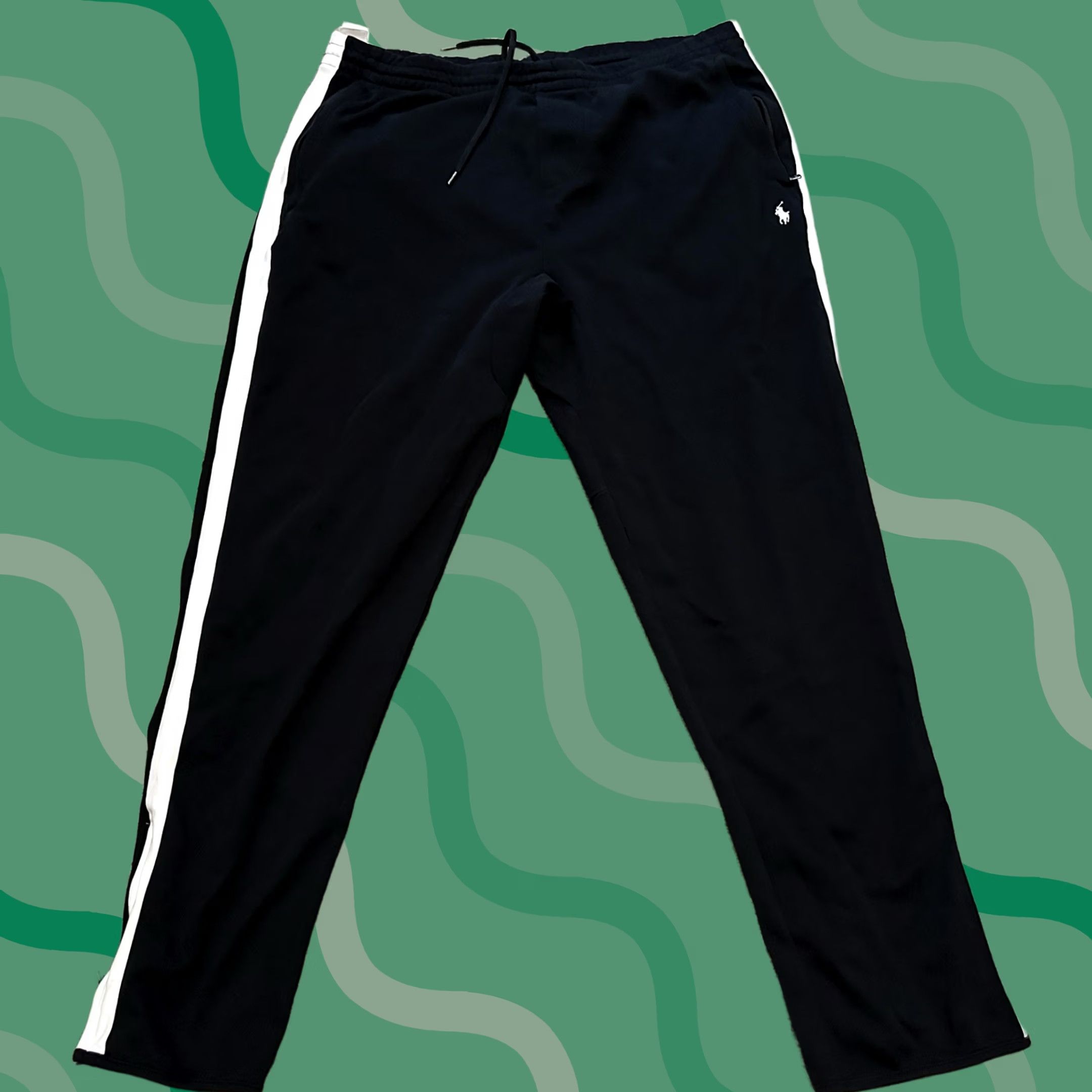 Polo Ralph Lauren Polo Ralph Lauren Performance Sweatpants Men XL Striped Pony Tapered Black Size US XL / EU 56 / 4 - 1 Thumbnail