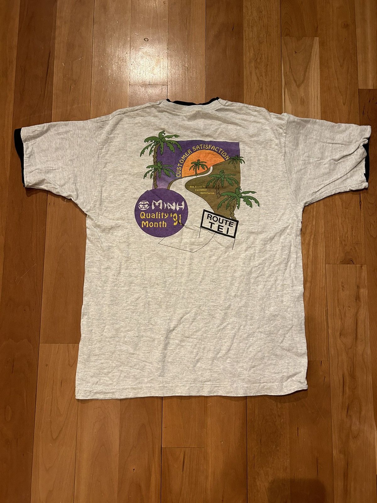 Fruit Of The Loom × Vintage Vintage 90s Graphic Tshirt Size US XL / EU 56 / 4 - 2 Thumbnail