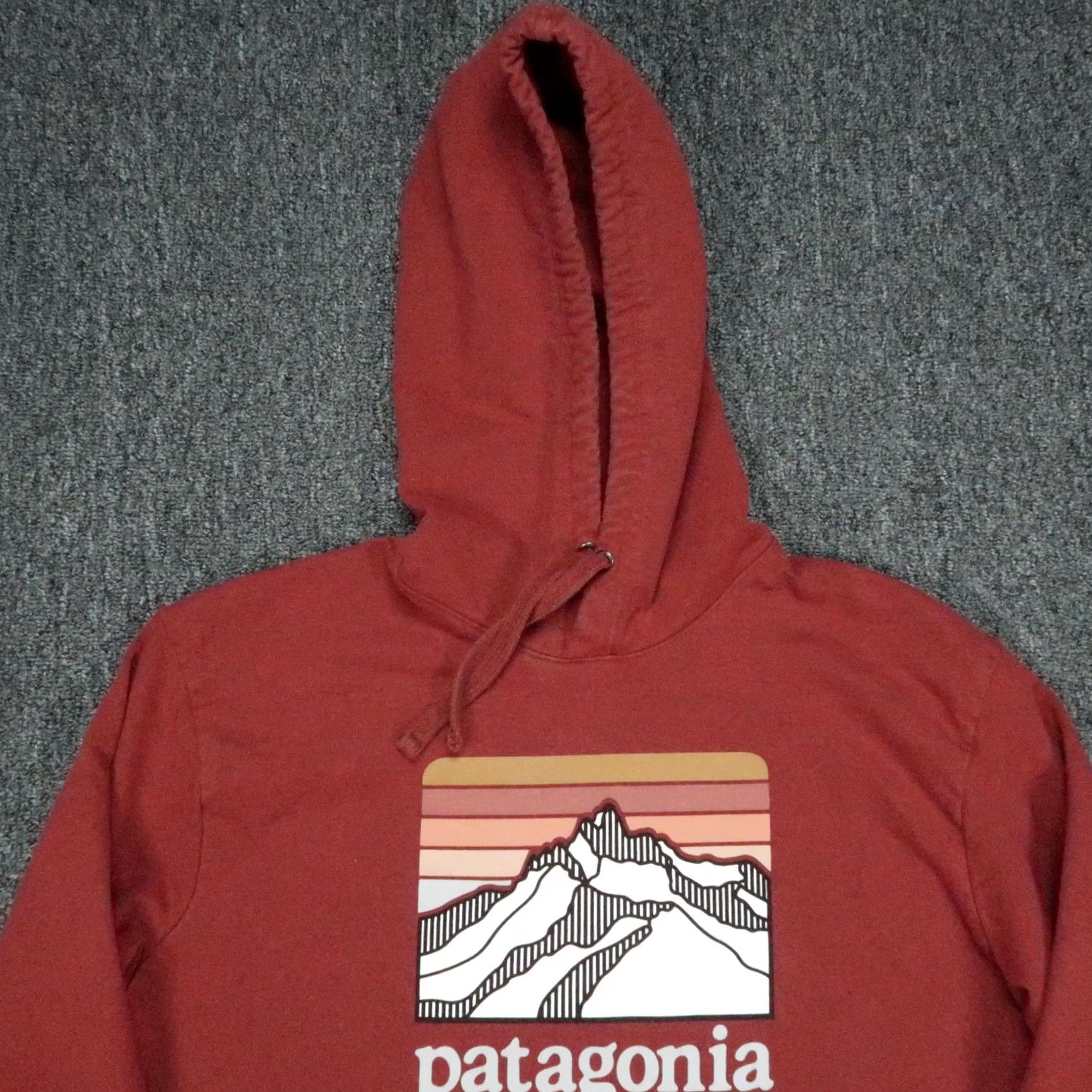 Patagonia Patagonia Hoodie Mens M Red Line Logo Ridge Uprisal Pockets Hooded Graphic Print Sweatshirt Size US M / EU 48-50 / 2 - 2 Thumbnail