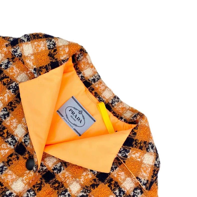 Prada Prada Plaid leather brand logo jacket Size XS / US 0-2 / IT 36-38 - 3 Thumbnail
