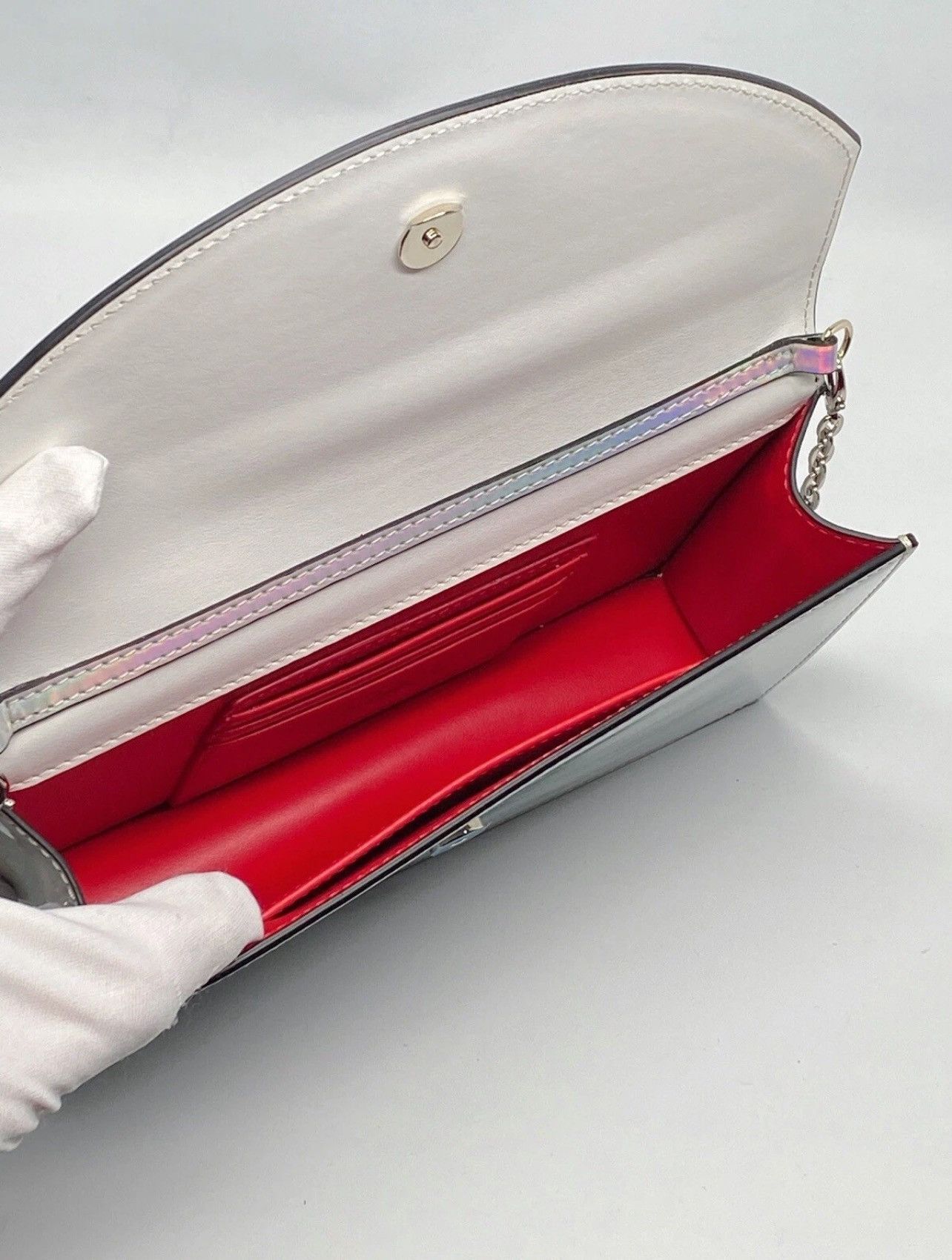 Christian Louboutin Christian Louboutin iridescent leather clutch shoulder bag Size ONE SIZE - 14 Thumbnail