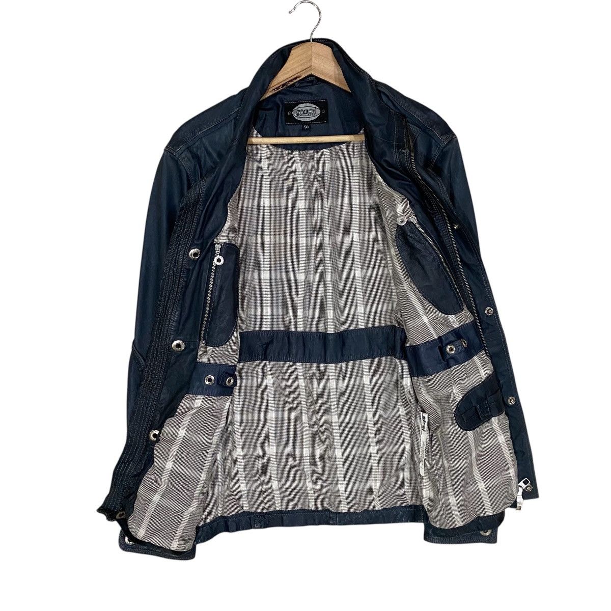 Genuine Leather × Vintage VTG SIOSI PER CARLOS IBAEZ GENUINE LEATHER JACKET Size US S / EU 44-46 / 1 - 7 Thumbnail