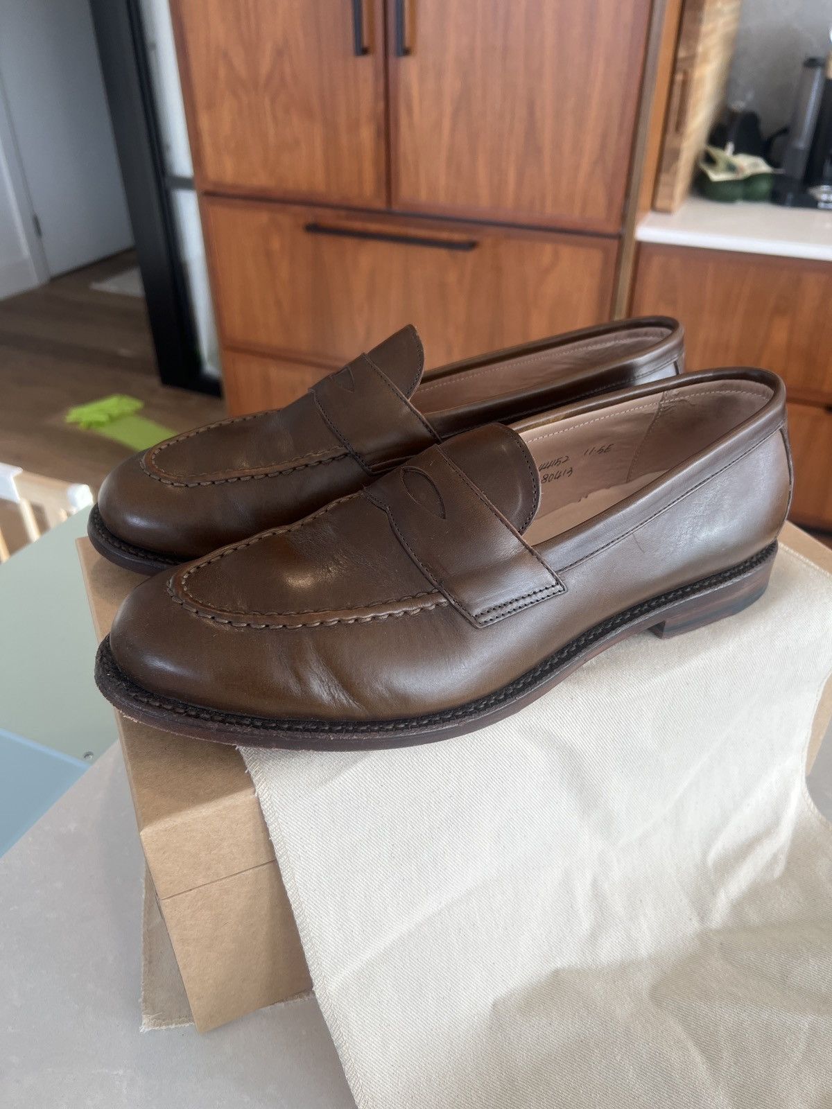 Grant Stone Grant Stone Traveler Penny Dark Olive Chromexcel 11.5E Size US 11.5 / EU 44-45 - 3 Thumbnail