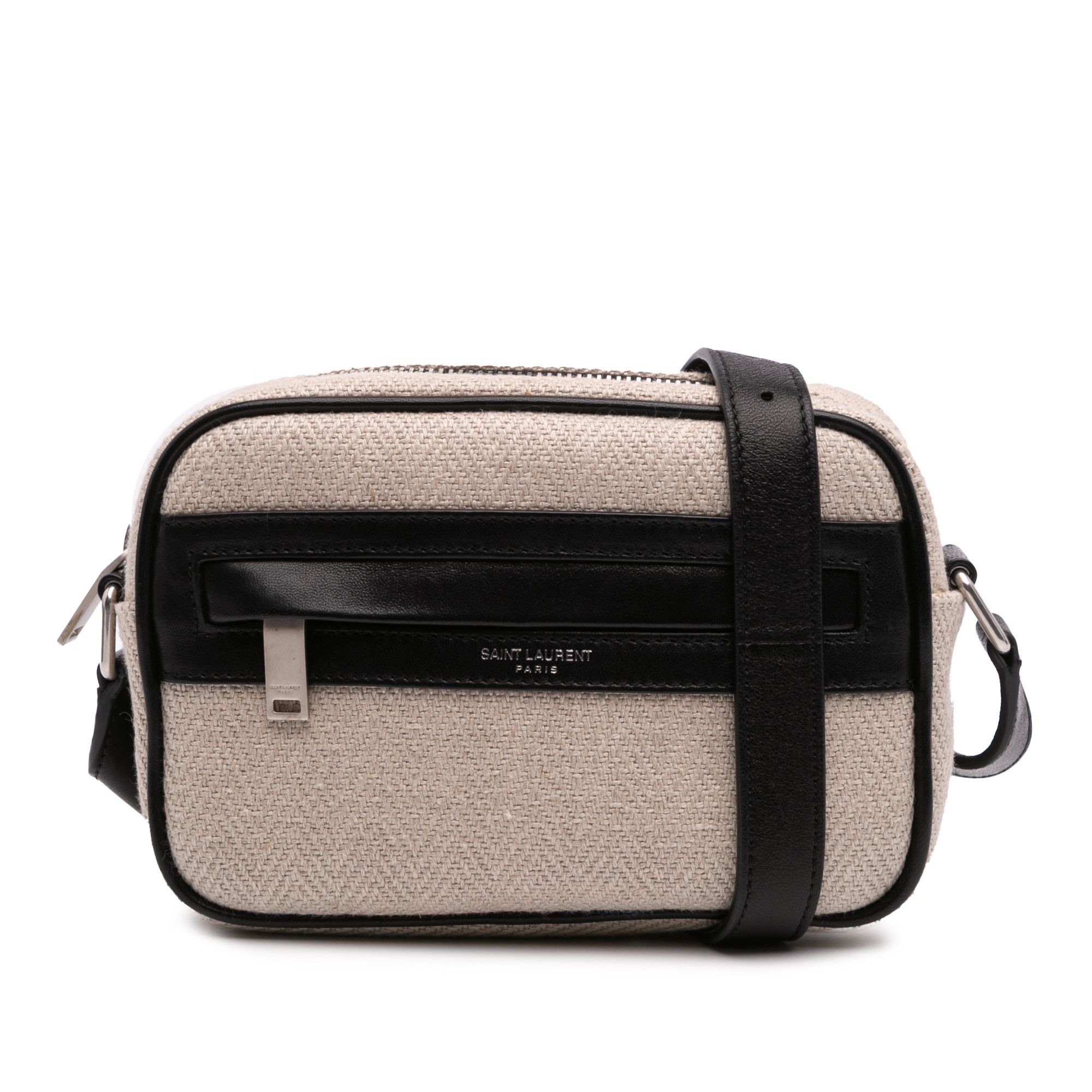 YVES Saint Laurent Small Canvas Camp Camera Bag in Brown, Women's